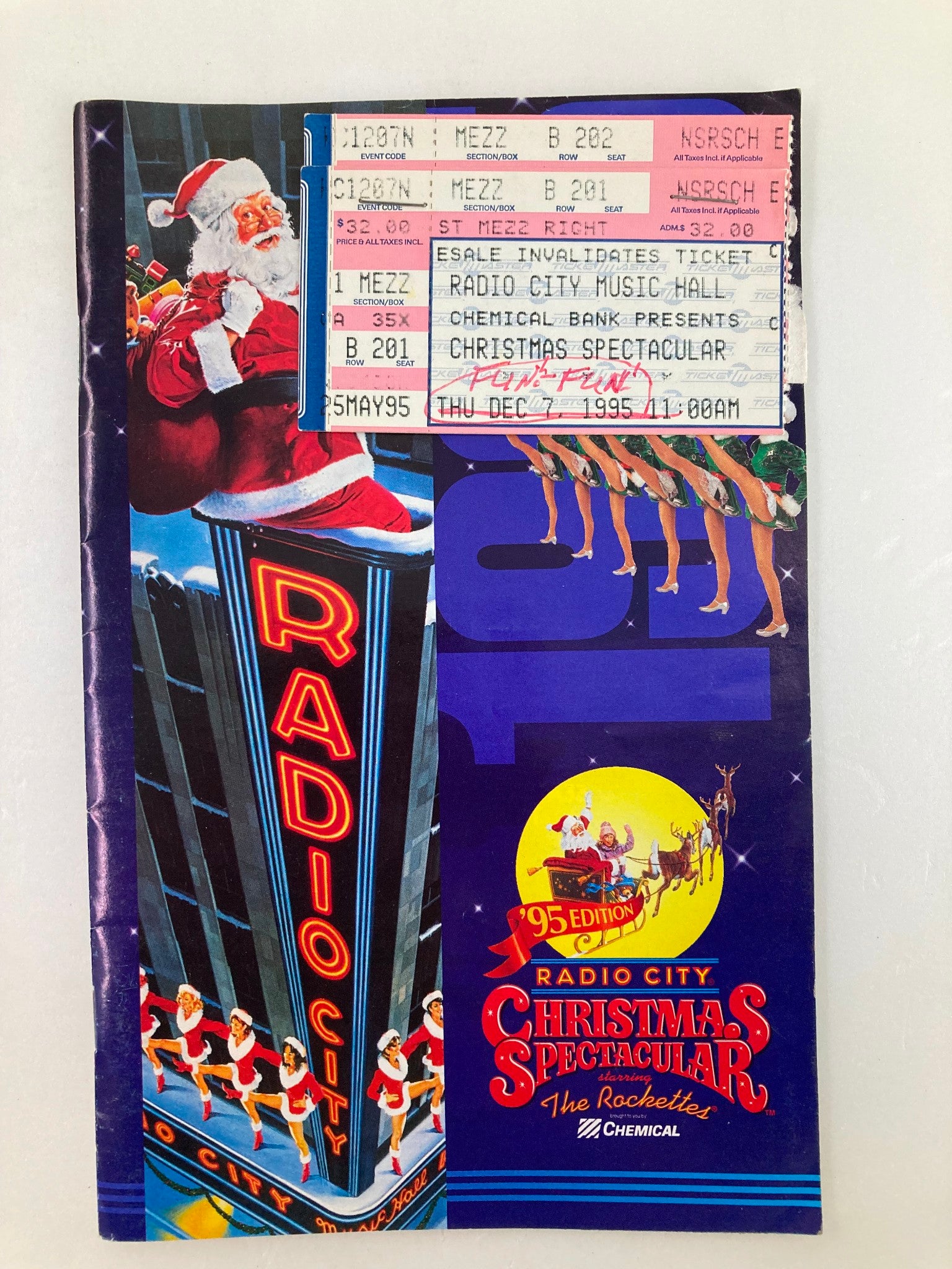 1995 Souvenir Program Radio City Christmas Spectacular The Rockettes