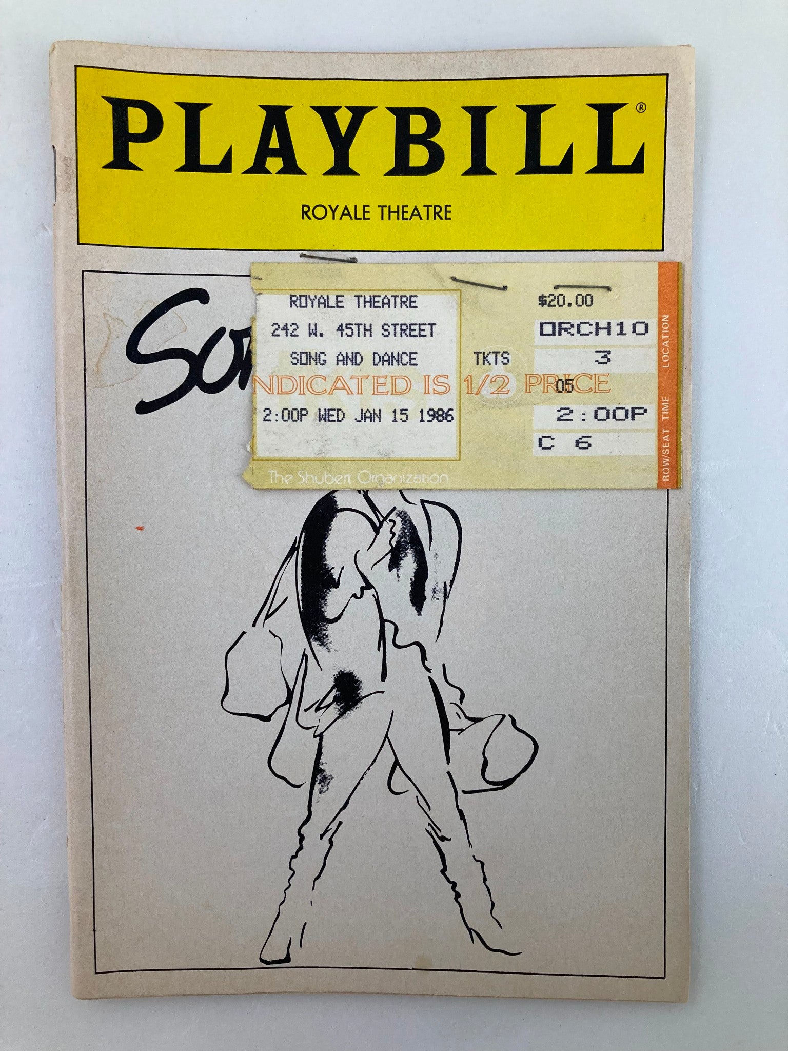 1986 Playbill Royale Theatre Bernadette Peters, Victoria Barbee in Song & Dance