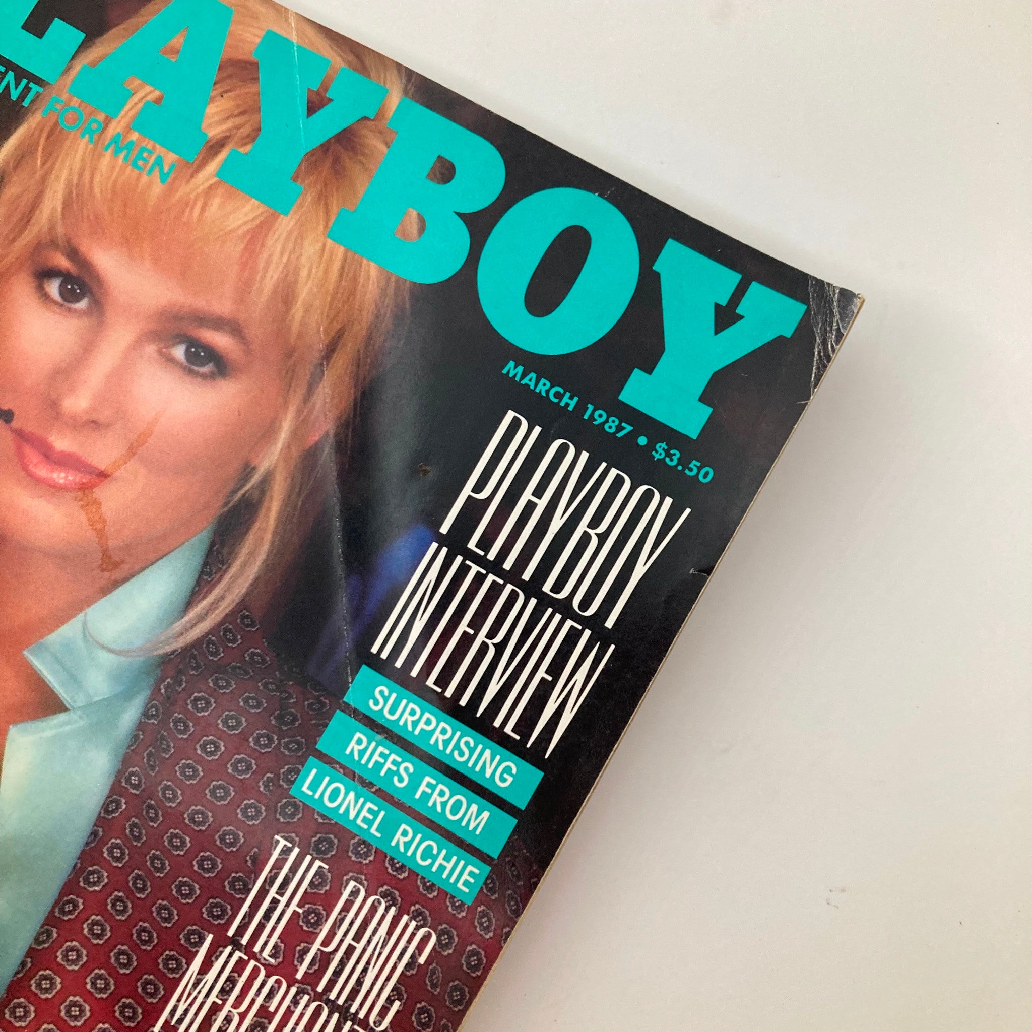 VTG Playboy Magazine March 1987 Janet Jones Cover w Centerfold No Label