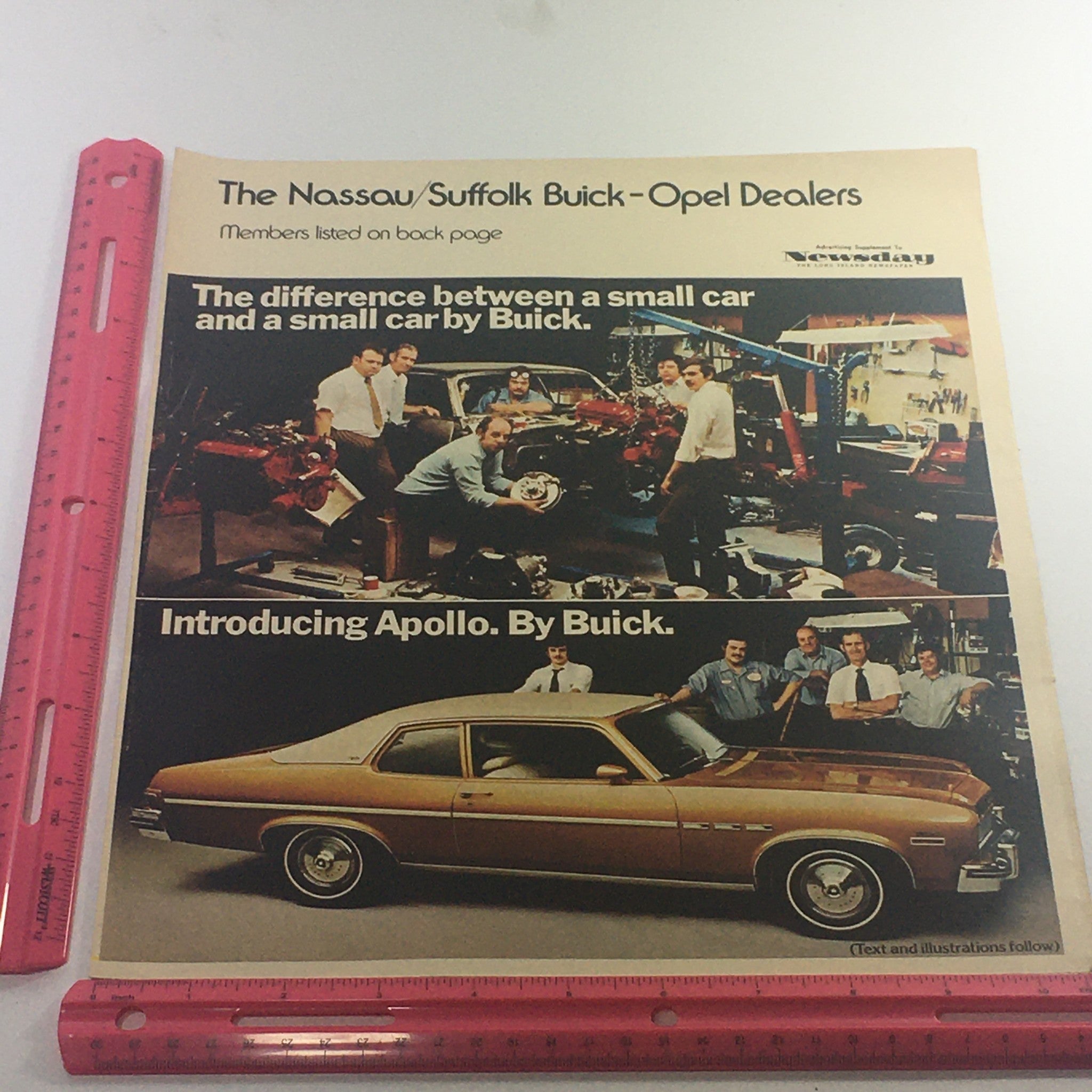 1970s Buick-Opel Apollo Dealership Car Auto Brochure Catalog