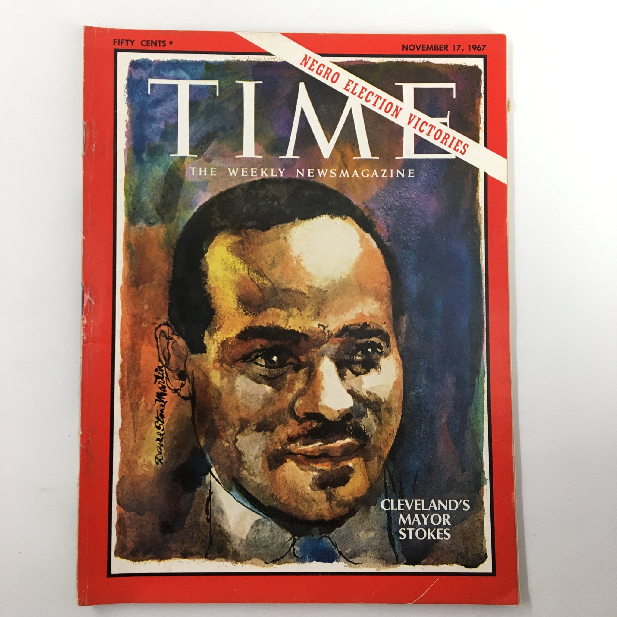 VTG Time Magazine November 17 1967 Cleveland's Mayor Carl Stokes No Label