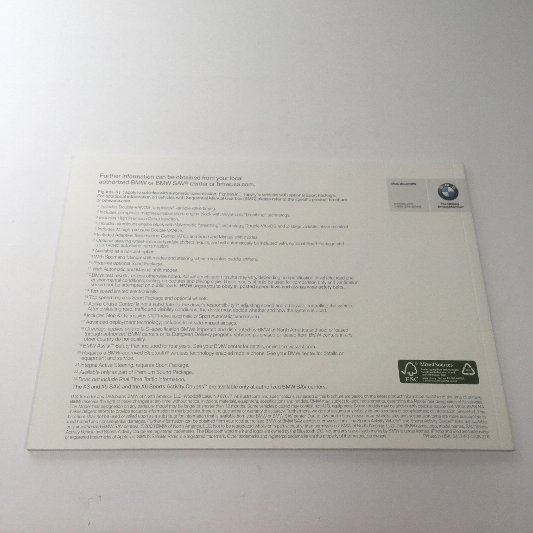 2009 BMW Full Line Dealership Car Auto Brochure Catalog