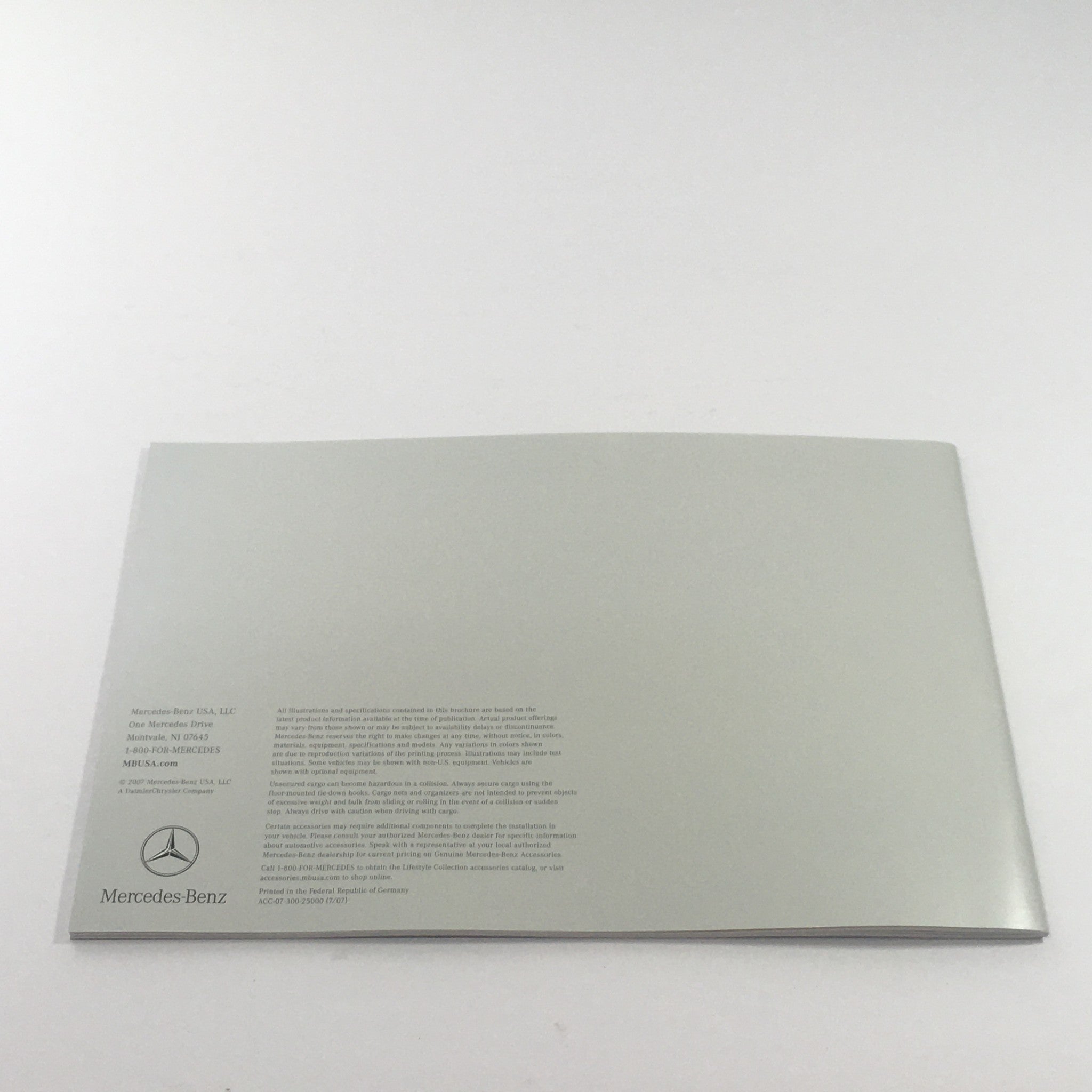 2007 Mercedes-Benz C-Class Accessories Dealership Car Auto Brochure Catalog