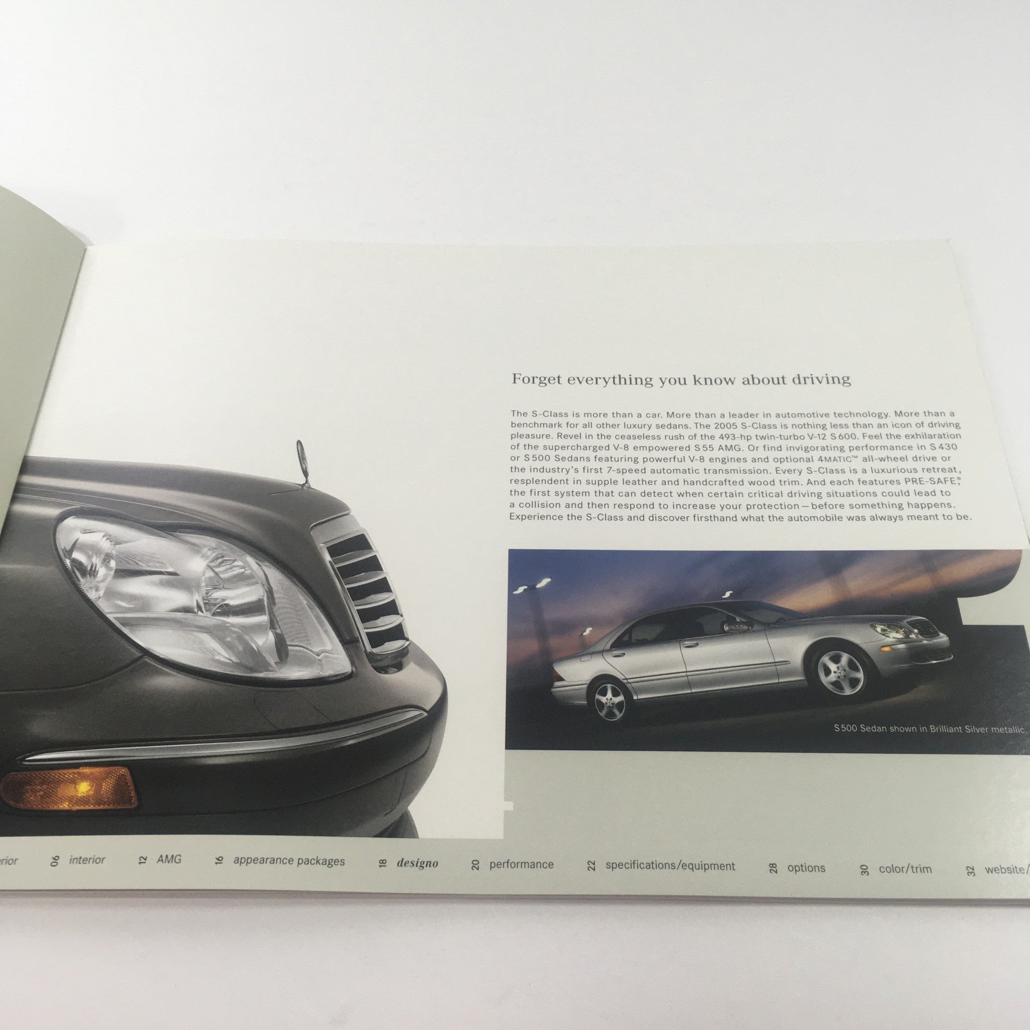 2005 Mercedes-Benz S-Class S430 S500 S55 Dealership Car Auto Brochure Catalog