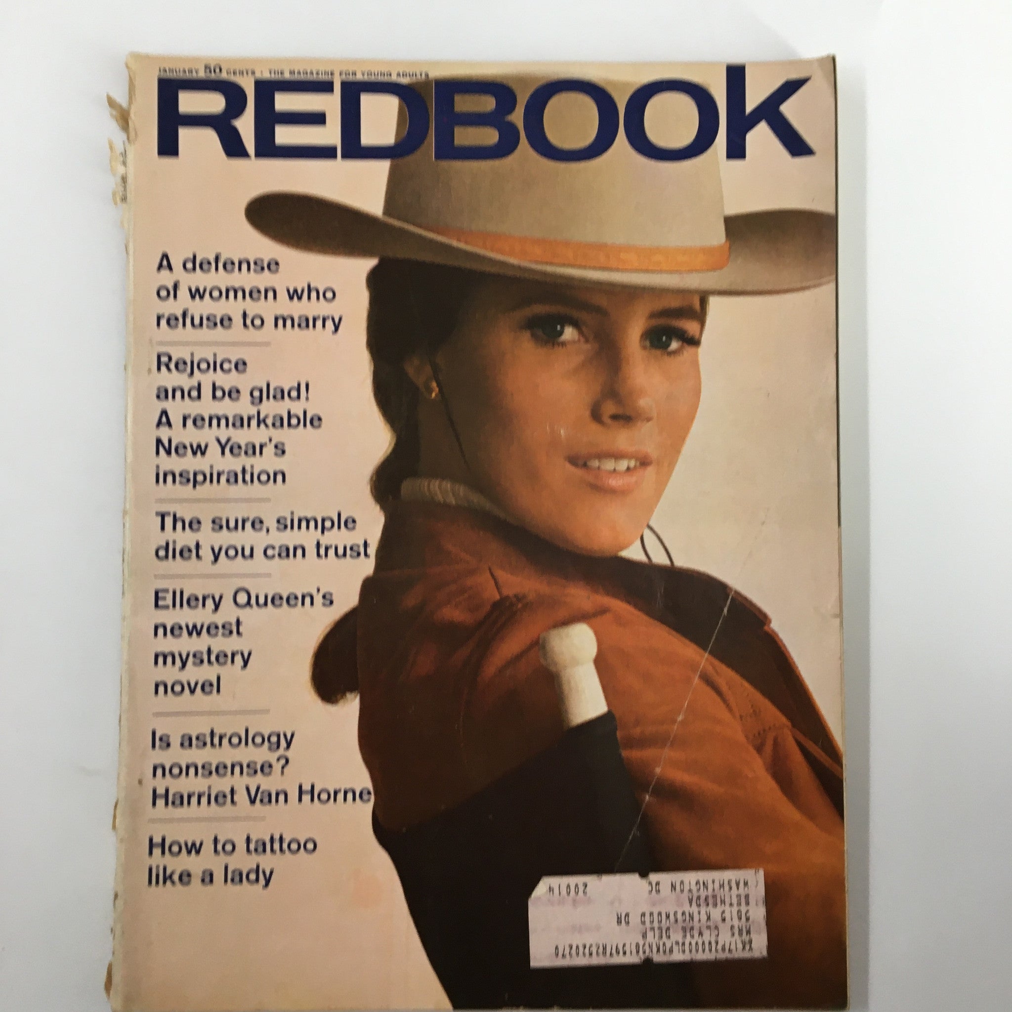 VTG Redbook Magazine January 1968 A Defense of Women Who Refuse To Marry