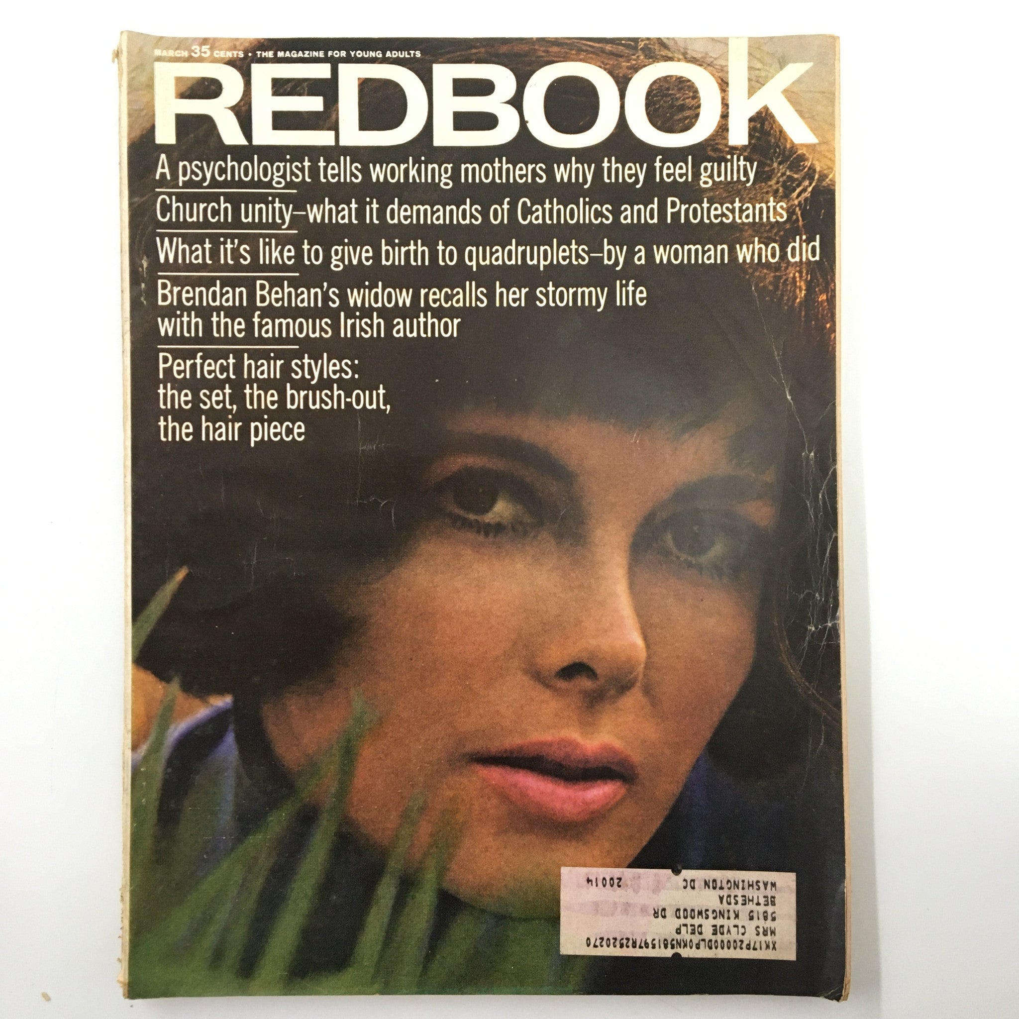 VTG Redbook Magazine March 1966 Brendan Behan's Widow Recalls Her Stormy Life