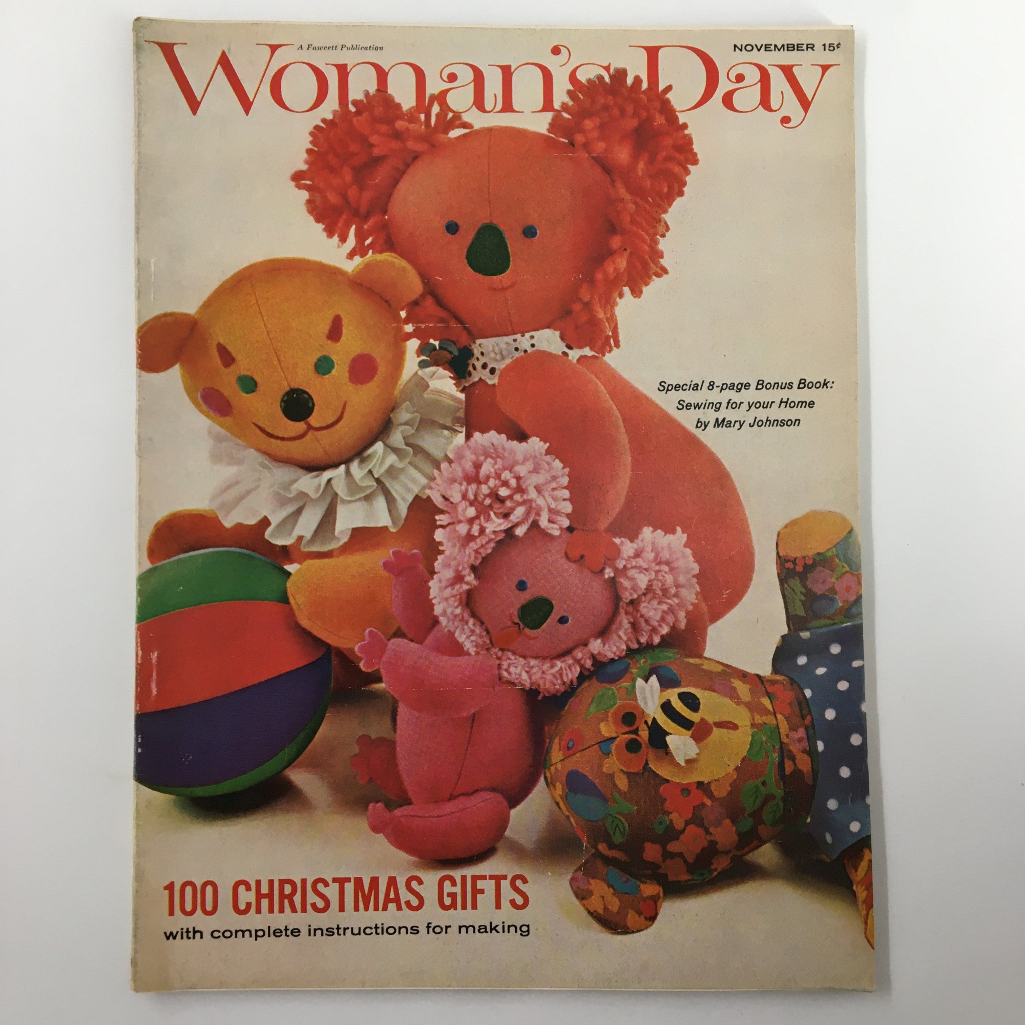 VTG Woman's Day Magazine November 1963 Ten Lovely Train Rides No Label