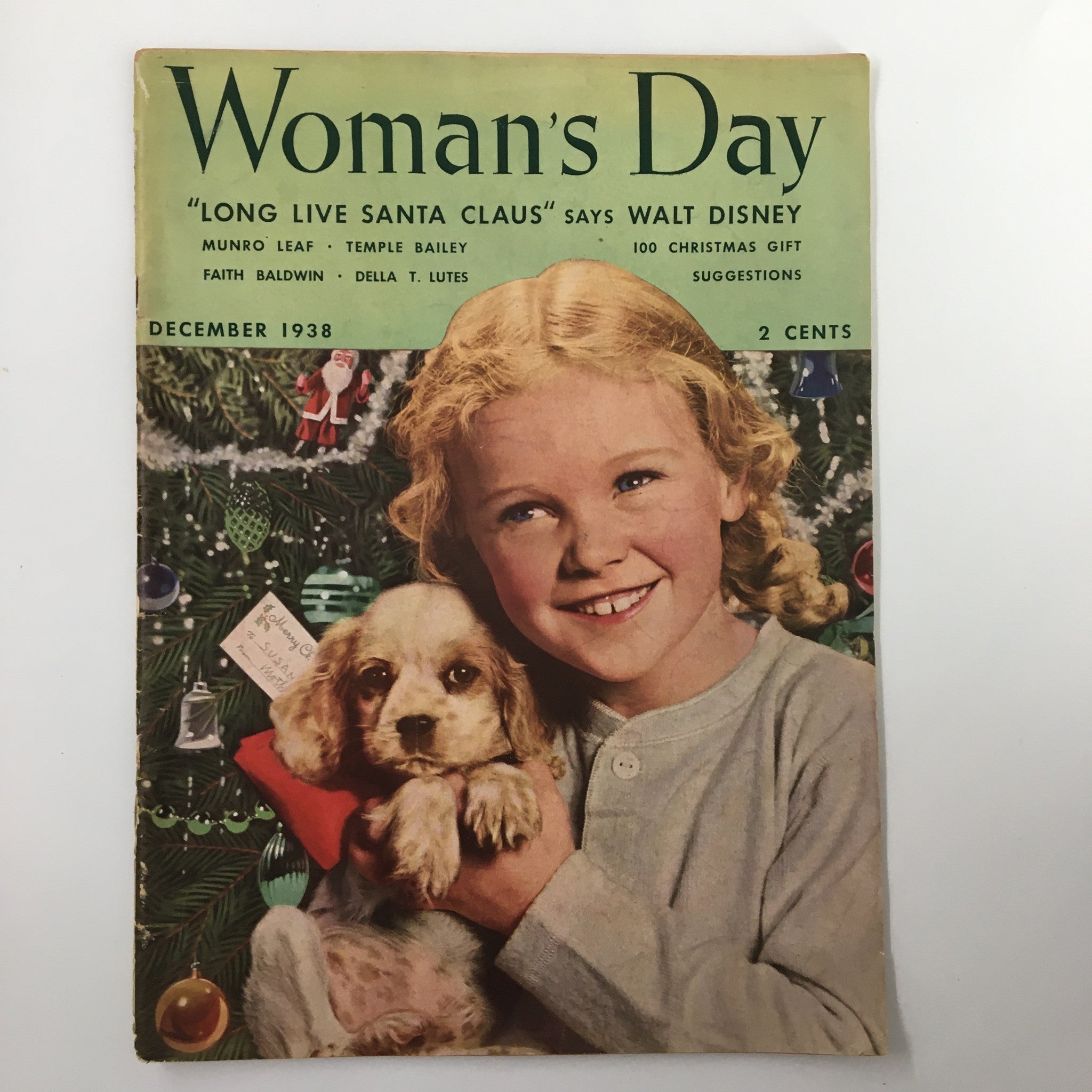 VTG Woman's Day Magazine December 1938 Long Live Santa Claus No Label