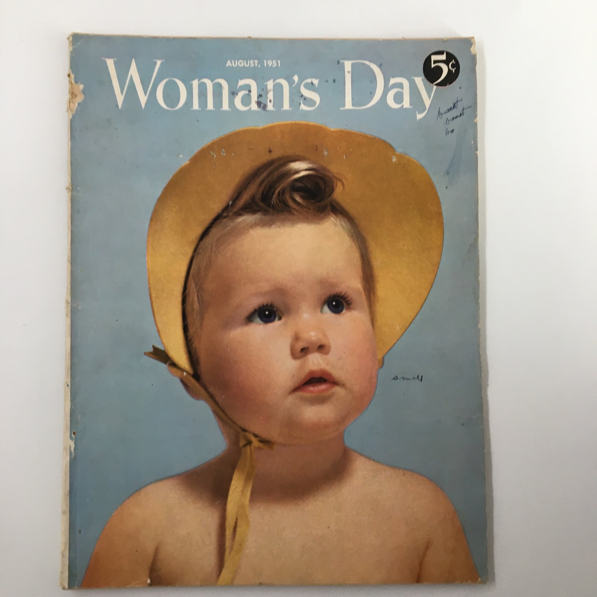 VTG Woman's Day Magazine August 1951 The Endless Chain - A Story No Label