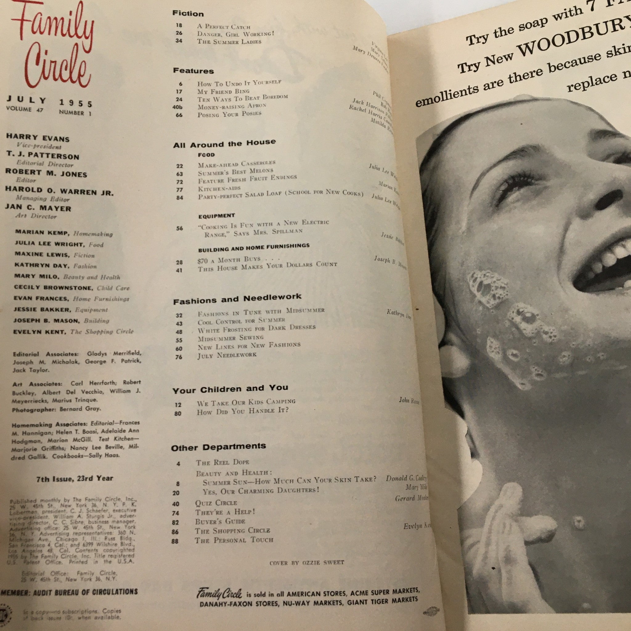 VTG Family Circle Magazine July 1955 My Friend Bing by Bob Hope No Label