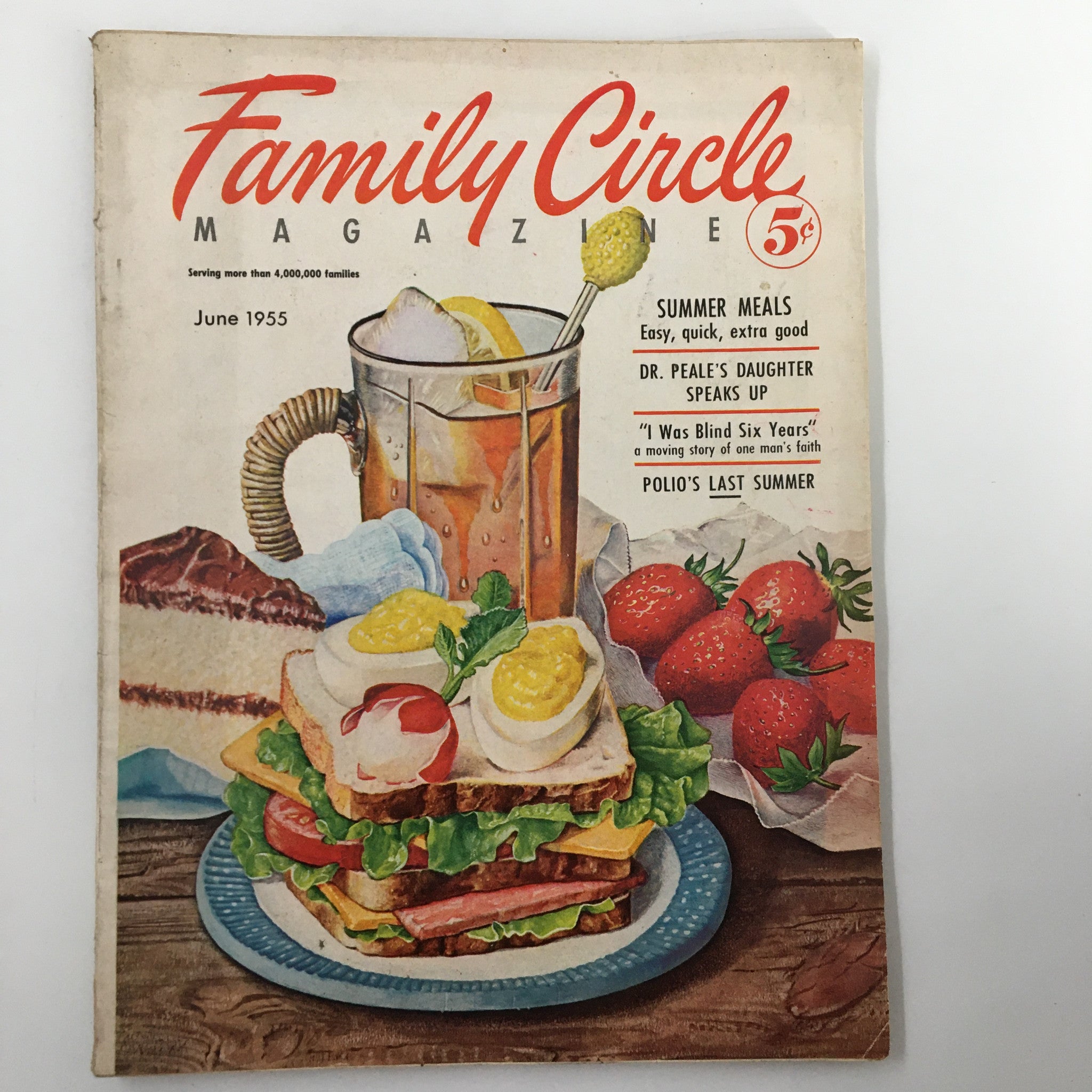 VTG Family Circle Magazine June 1955 Dr. Peale's Daughter Speaks Up No Label