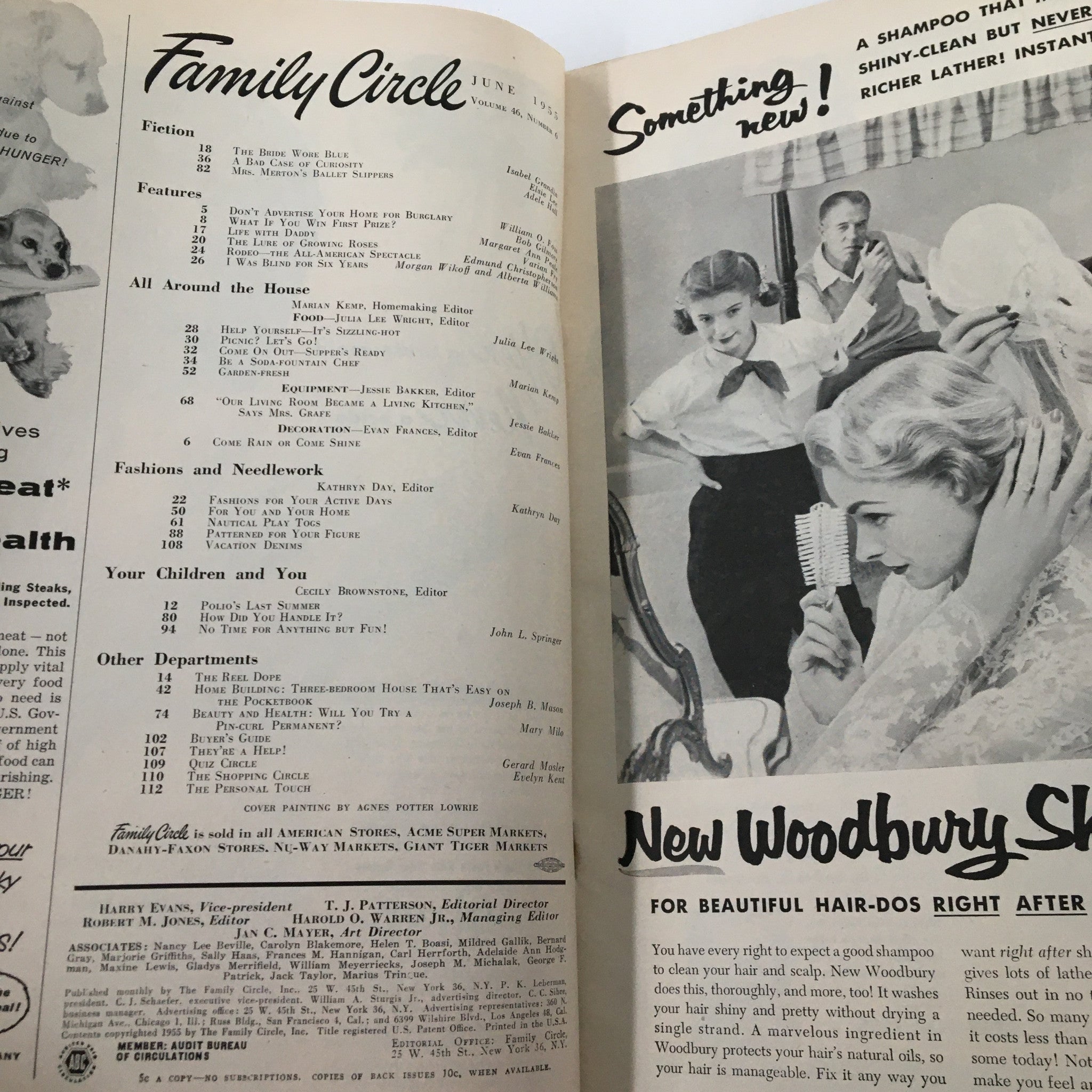 VTG Family Circle Magazine June 1955 Dr. Peale's Daughter Speaks Up No Label