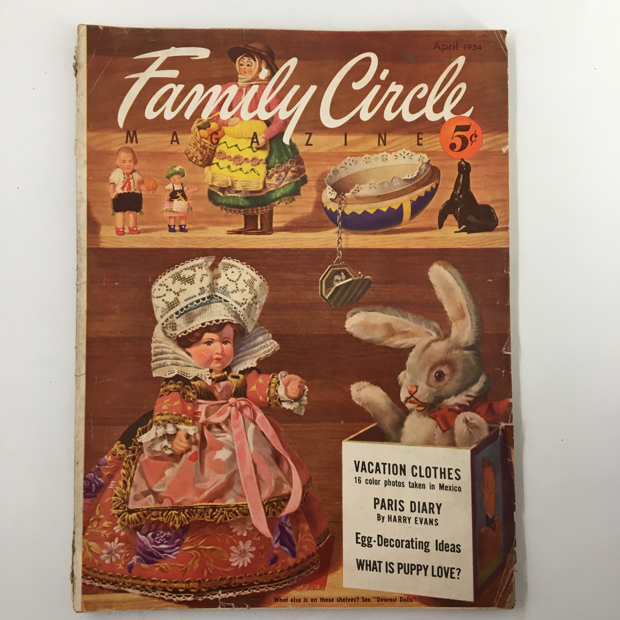 VTG Family Circle Magazine April 1954 Egg-Decorating Ideas No Label