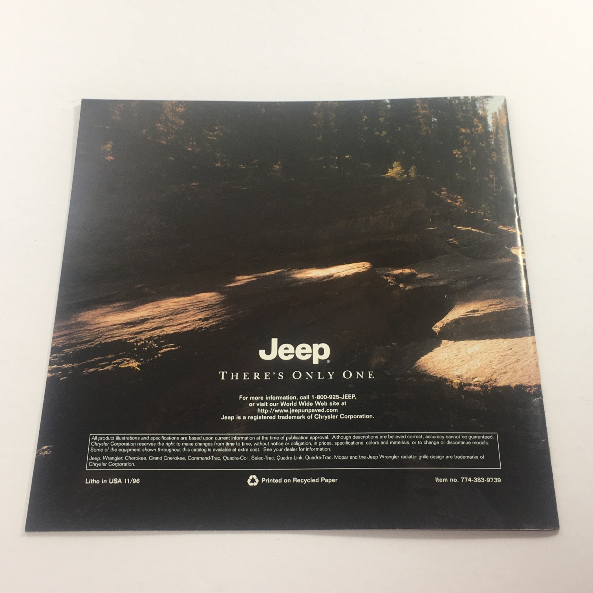 1997 Jeep 4-Wheel Drive Dealership Car Auto Brochure Catalog