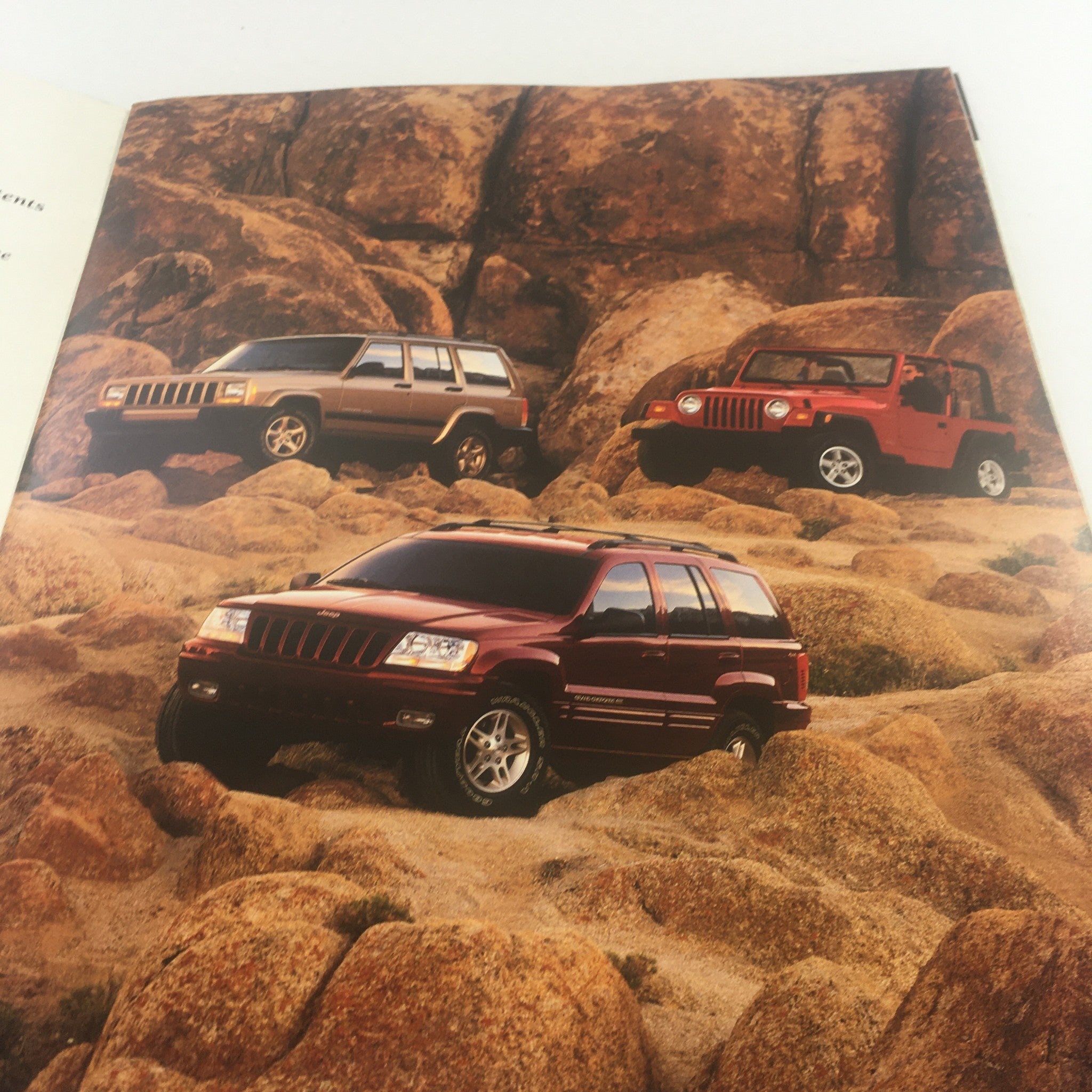 1999 Jeep Cherokee, Grand Cherokee Wrangler Dealership Car Auto Brochure Catalog