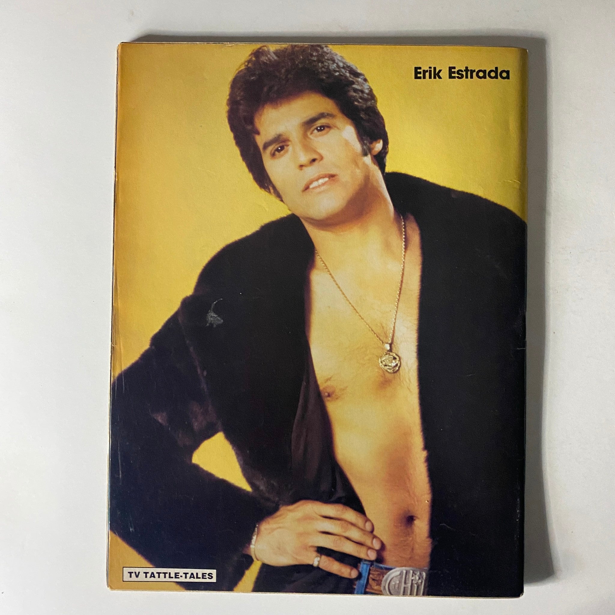 Cover image of Erik Estrada from the Summer 1980 issue of 16 Magazine TV Tattle-Tales, displaying his signature style and appeal as a teen idol.