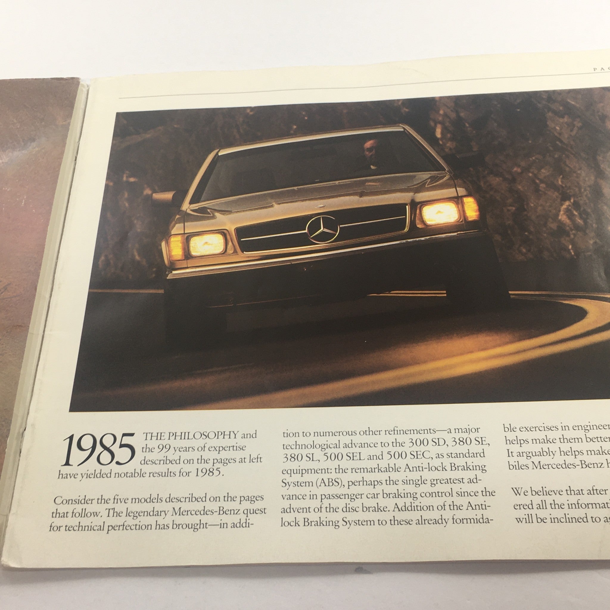 1985 Mercedes-Benz 500 SEL Sedan Dealership Car Auto Brochure Catalog