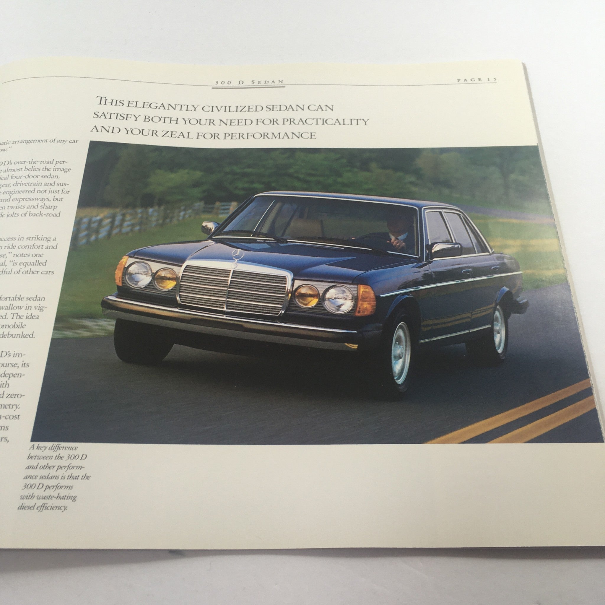 1985 Mercedes-Benz Turbodiesels 300-D Sedan Dealership Car Auto Brochure Catalog