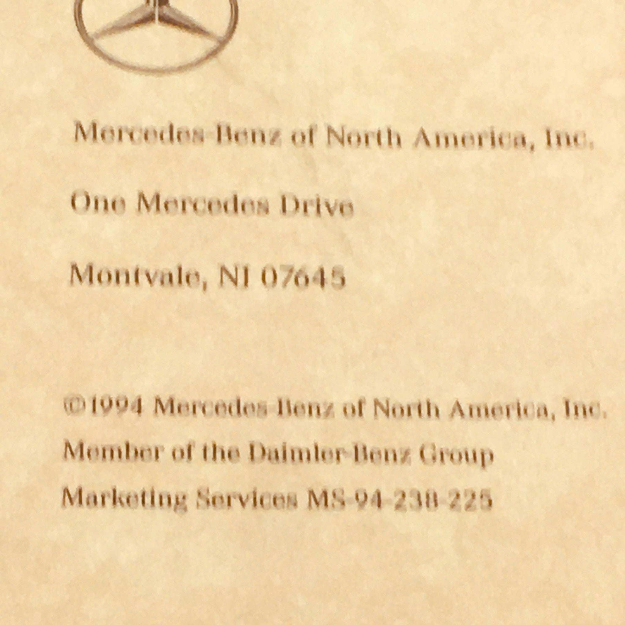 1994 Mercedes-Benz The S-Class Dealership Car Auto Brochure Catalog