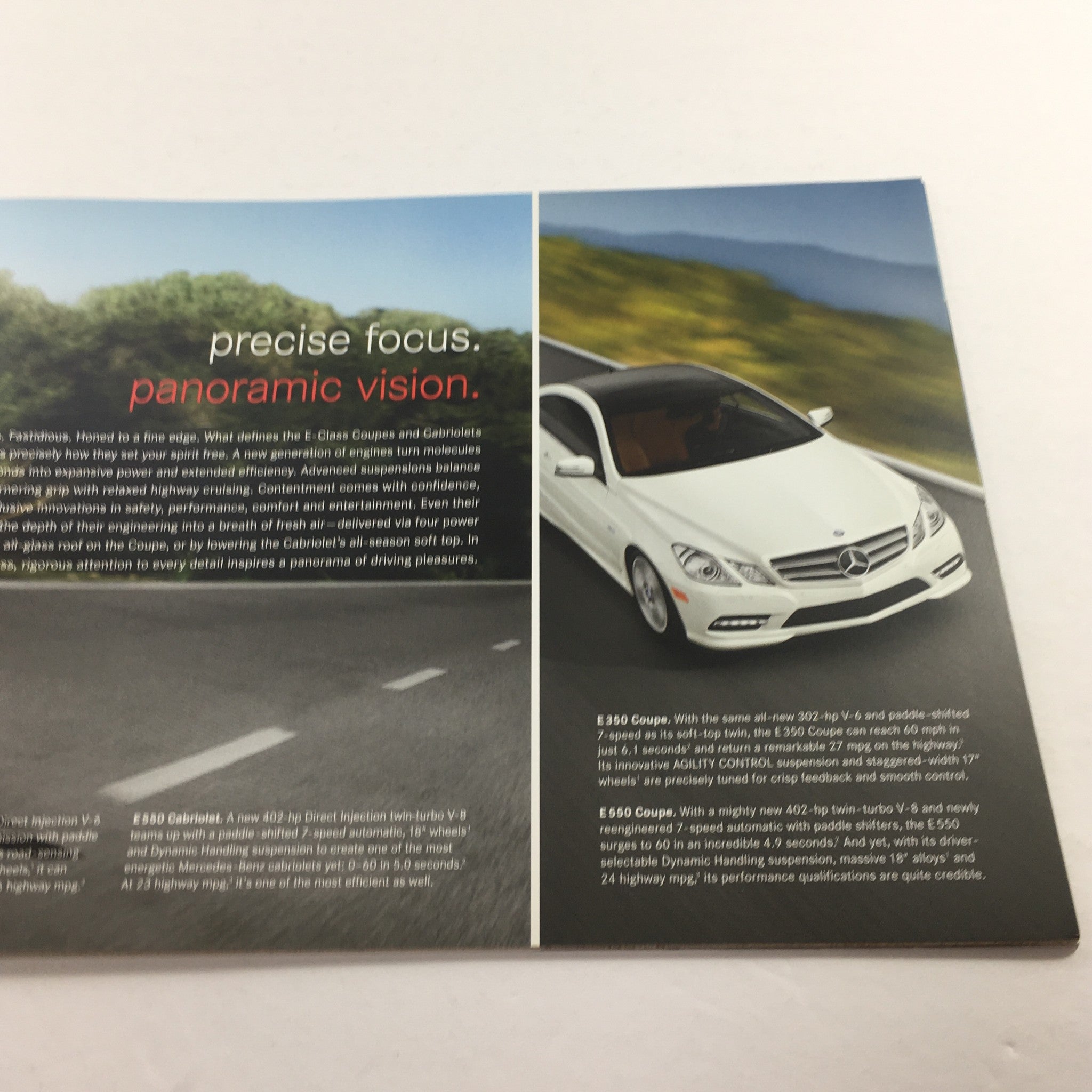 2012 Mercedes-Benz E-Class Coupe/Cabriolet Dealership Car Auto Brochure Catalog