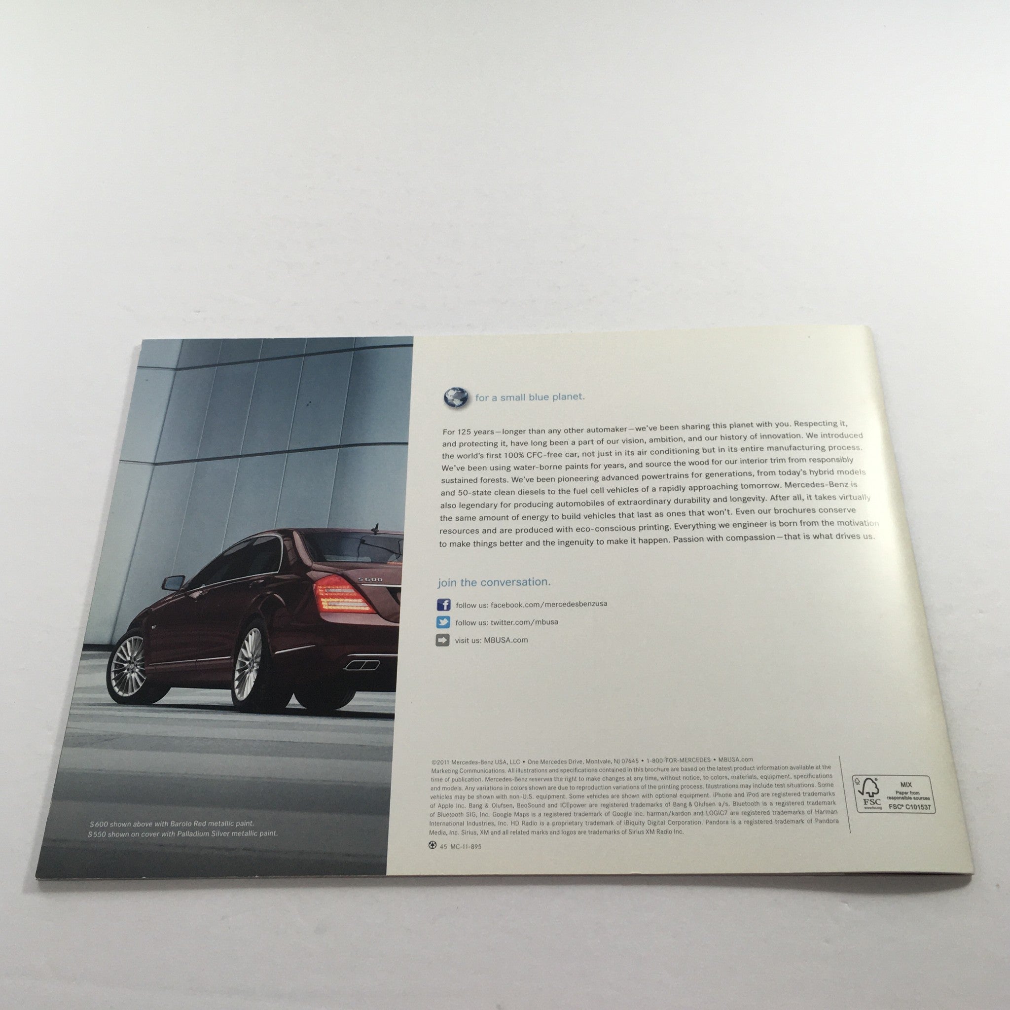 2012 Mercedes-Benz S-Class Dealership Car Auto Brochure Catalog