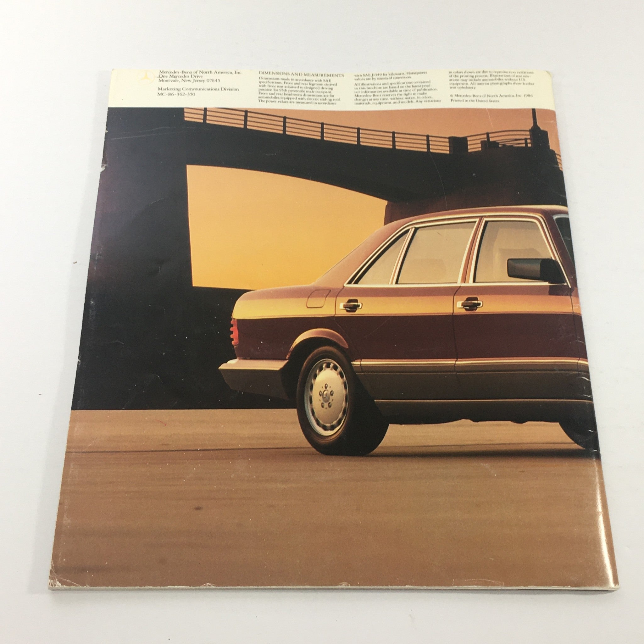 1987 Mercedes-Benz S-Class Sedan Dealership Car Auto Brochure Catalog