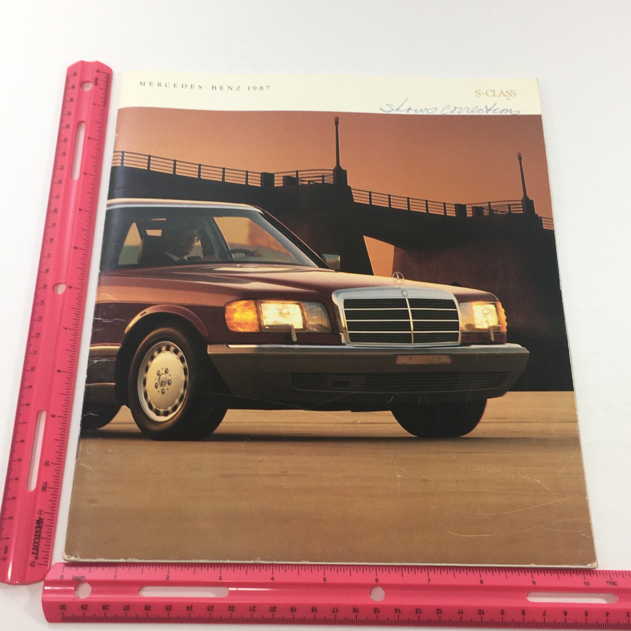 1987 Mercedes-Benz S-Class Sedan Dealership Car Auto Brochure Catalog