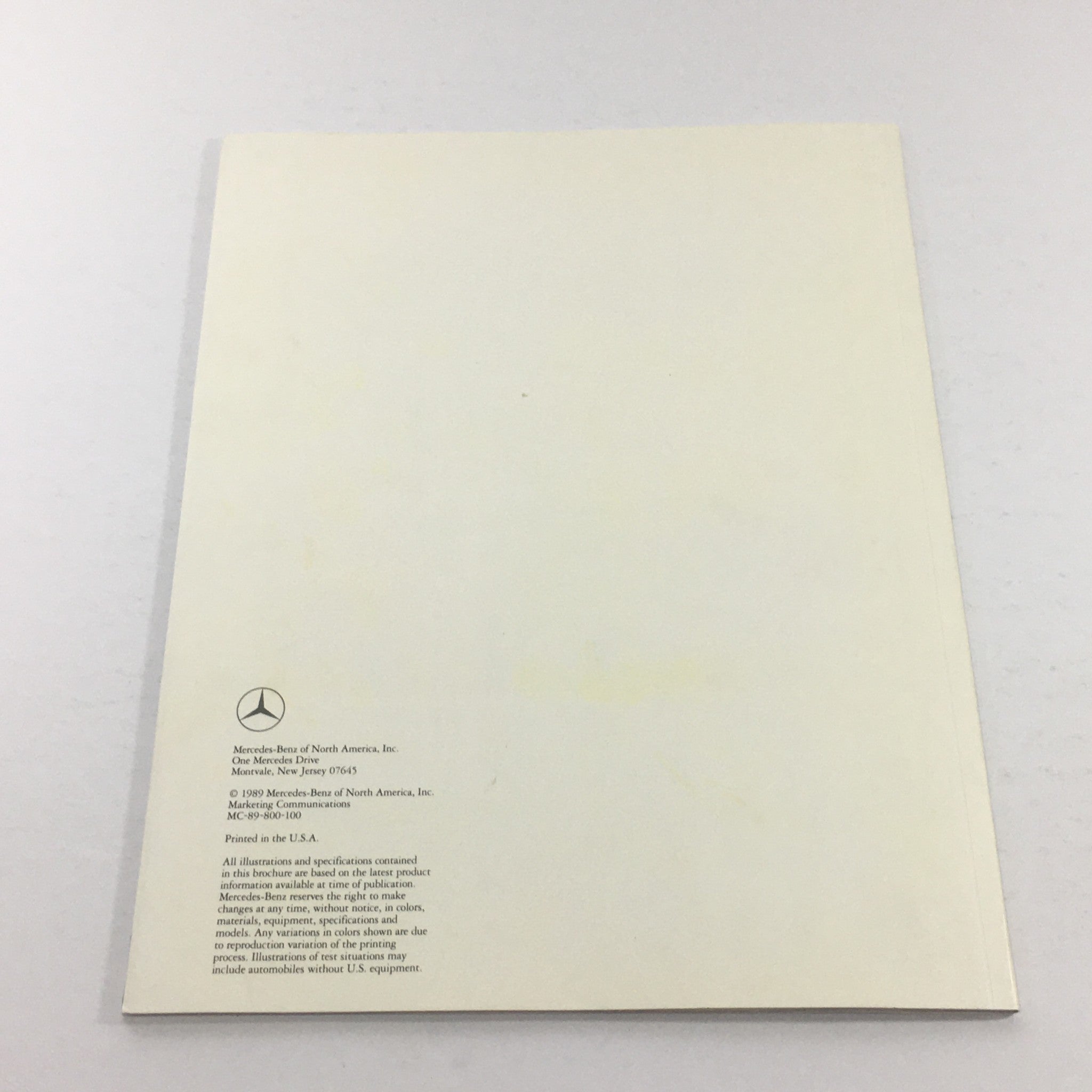 1990 Mercedes-Benz 190-Class Dealership Car Auto Brochure Catalog