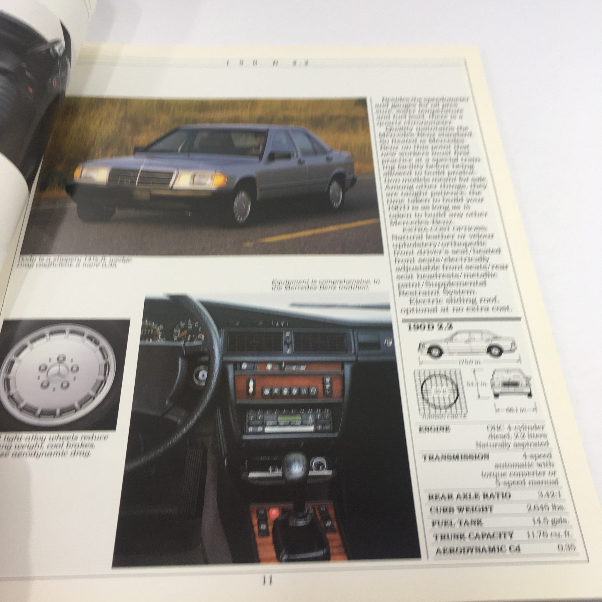 1984 Mercedes-Benz 190E 2.3/190D 2.2 Sedans Dealership Car Auto Brochure Catalog