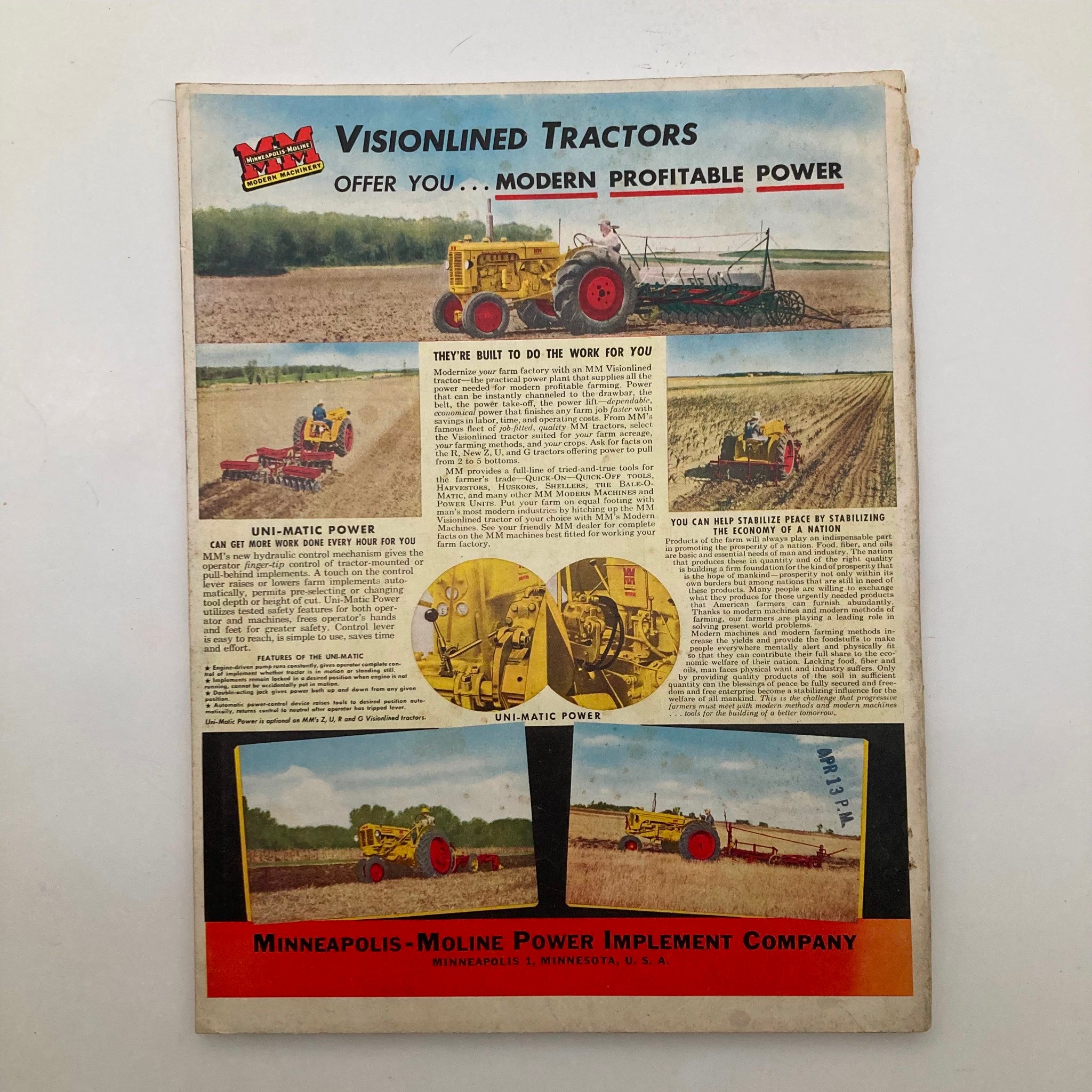 VTG The Farm Quarterly Magazine Spring 1949 New Work for Buckwheat No Label