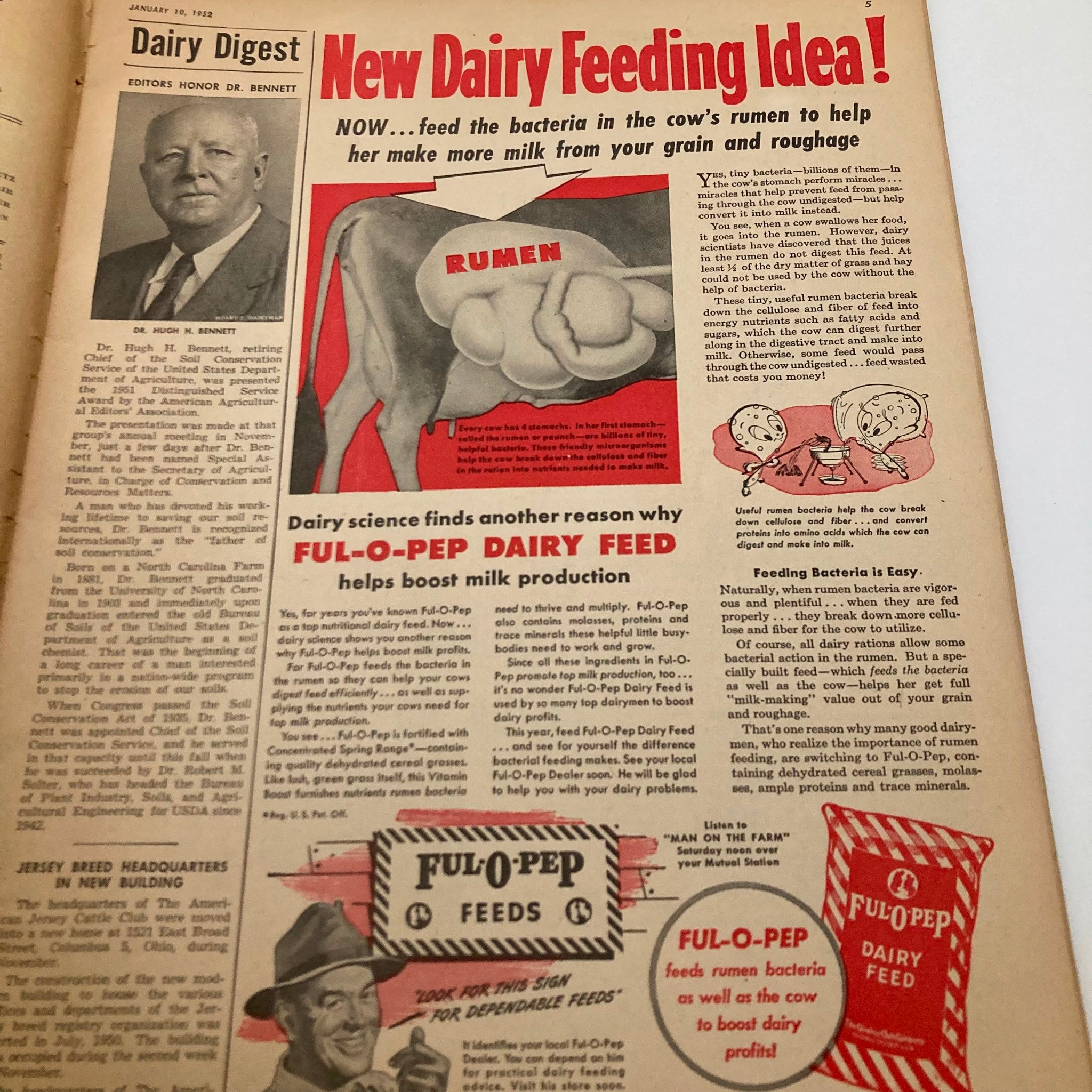 Hoard's Dairyman Magazine January 10 1952 Cow Judging Contest GD Interior