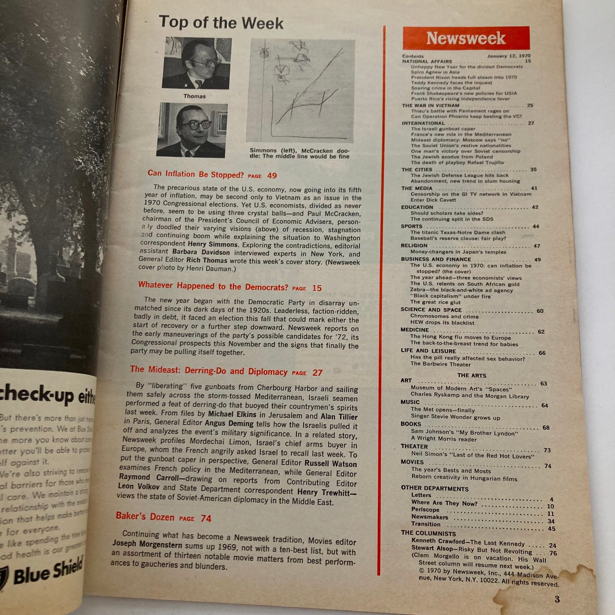 VTG Newsweek Magazine January 12 1970 The Economy Can Inflation Be Stopped