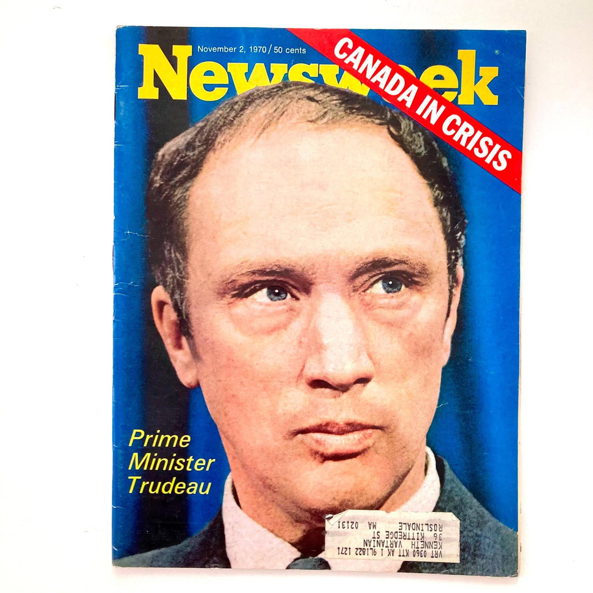 VTG Newsweek Magazine November 2 1970 Prime Minister Pierre Trudeau