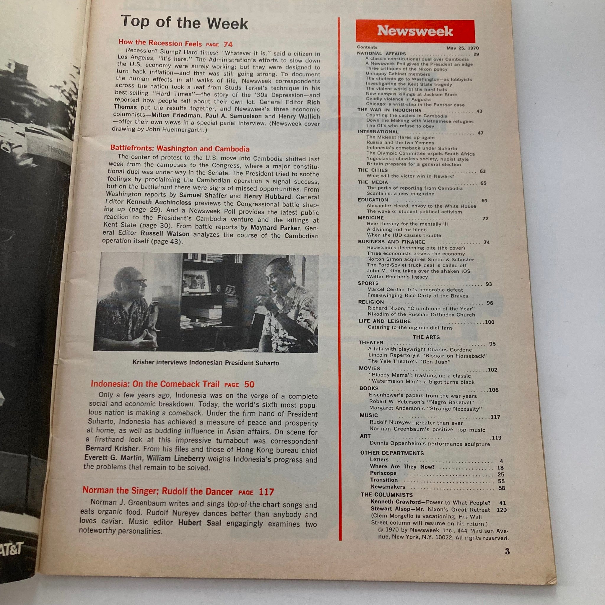 VTG Newsweek Magazine May 25 1970 Recession Wages, Prices & Economy