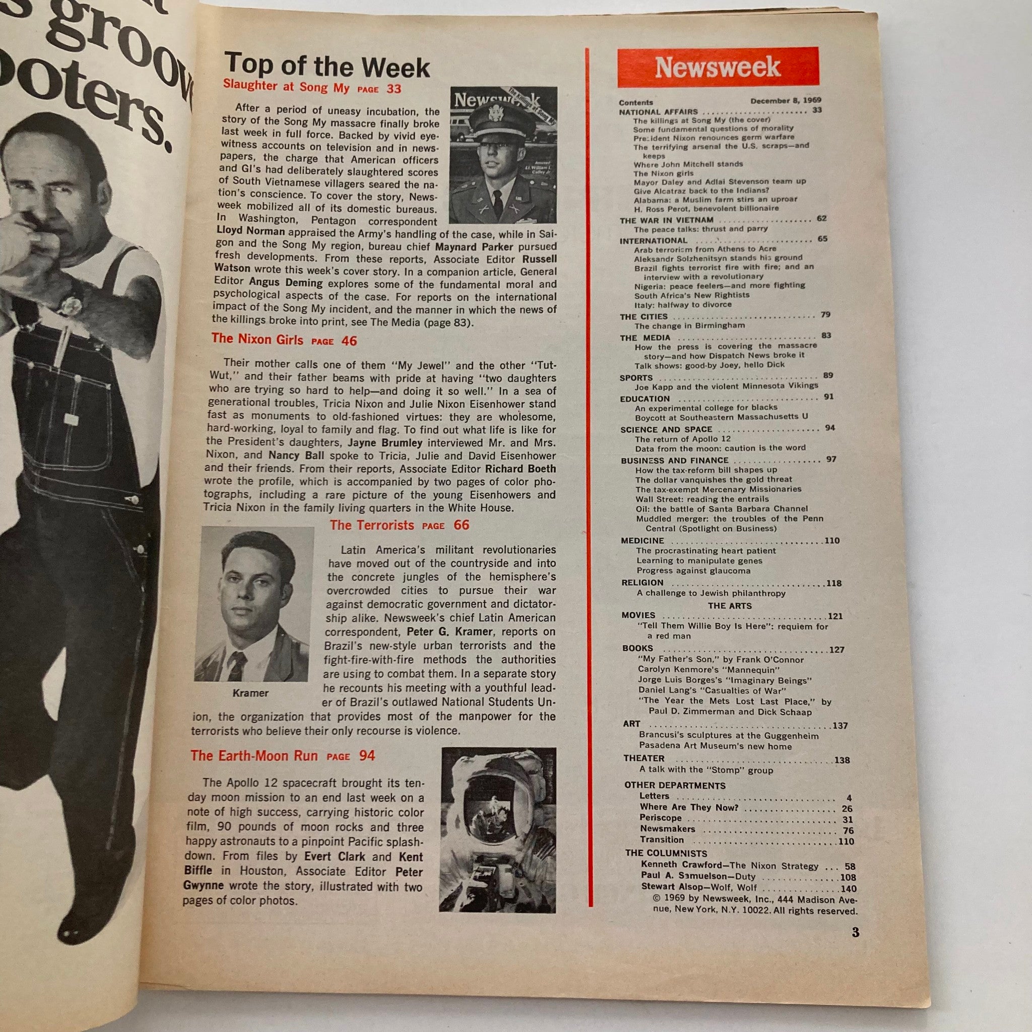 VTG Newsweek Magazine December 8 1969 Accused Lt. William L. Calley Jr.