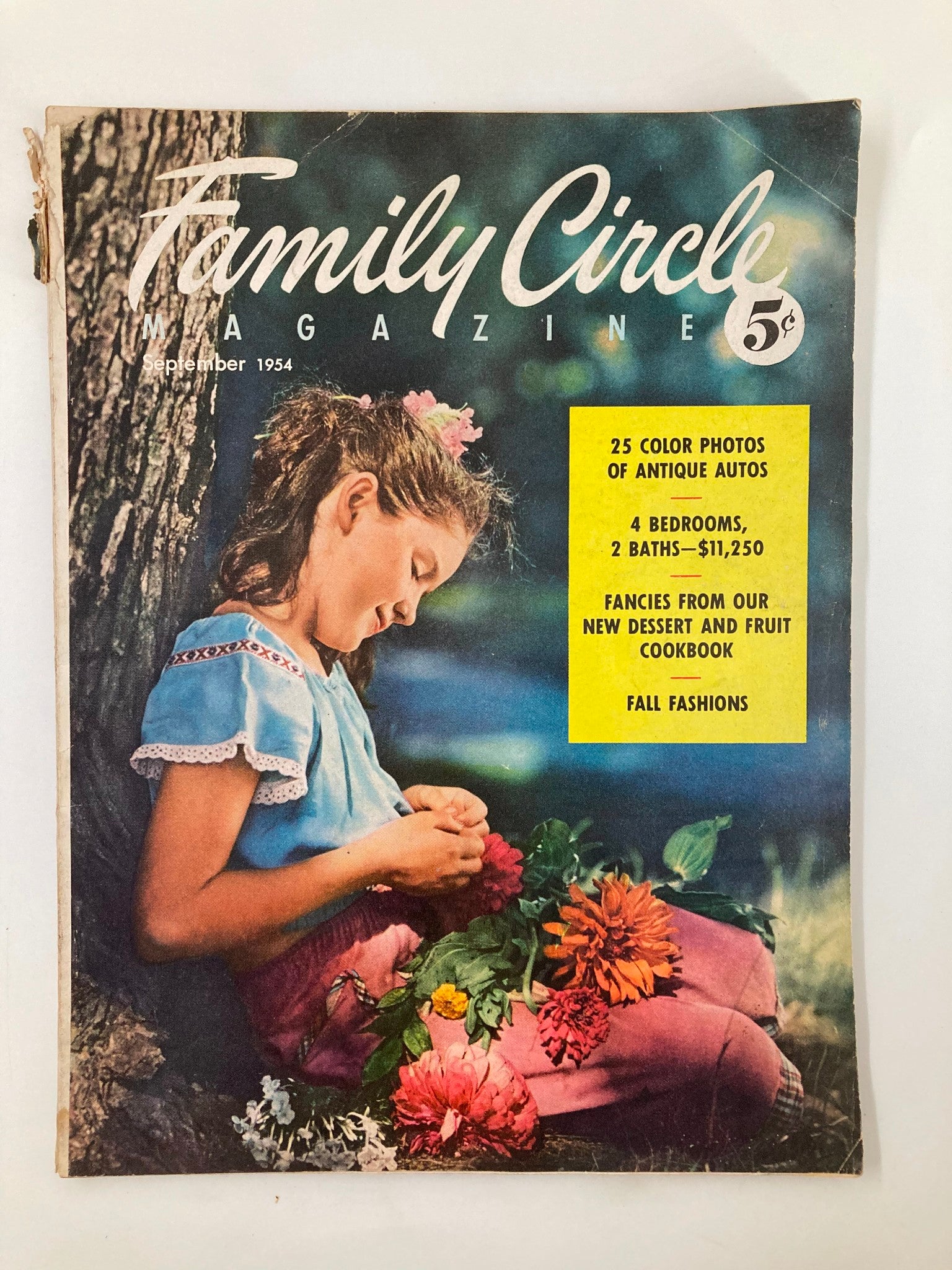 VTG Family Circle Magazine September 1954 Dessert & Fruit Cookbook No Label