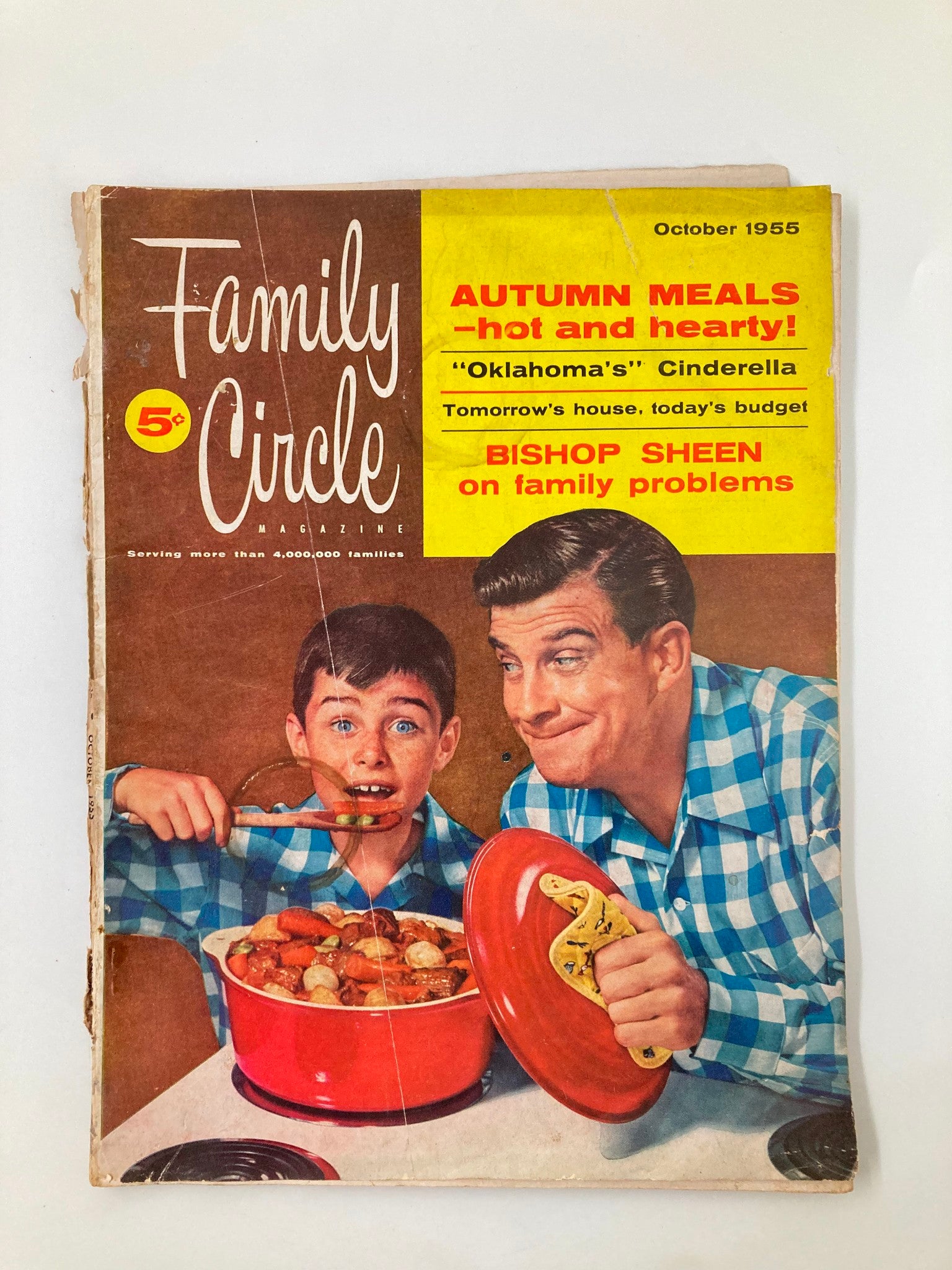 VTG Family Circle Magazine October 1955 The Tightwad Millionaire No Label