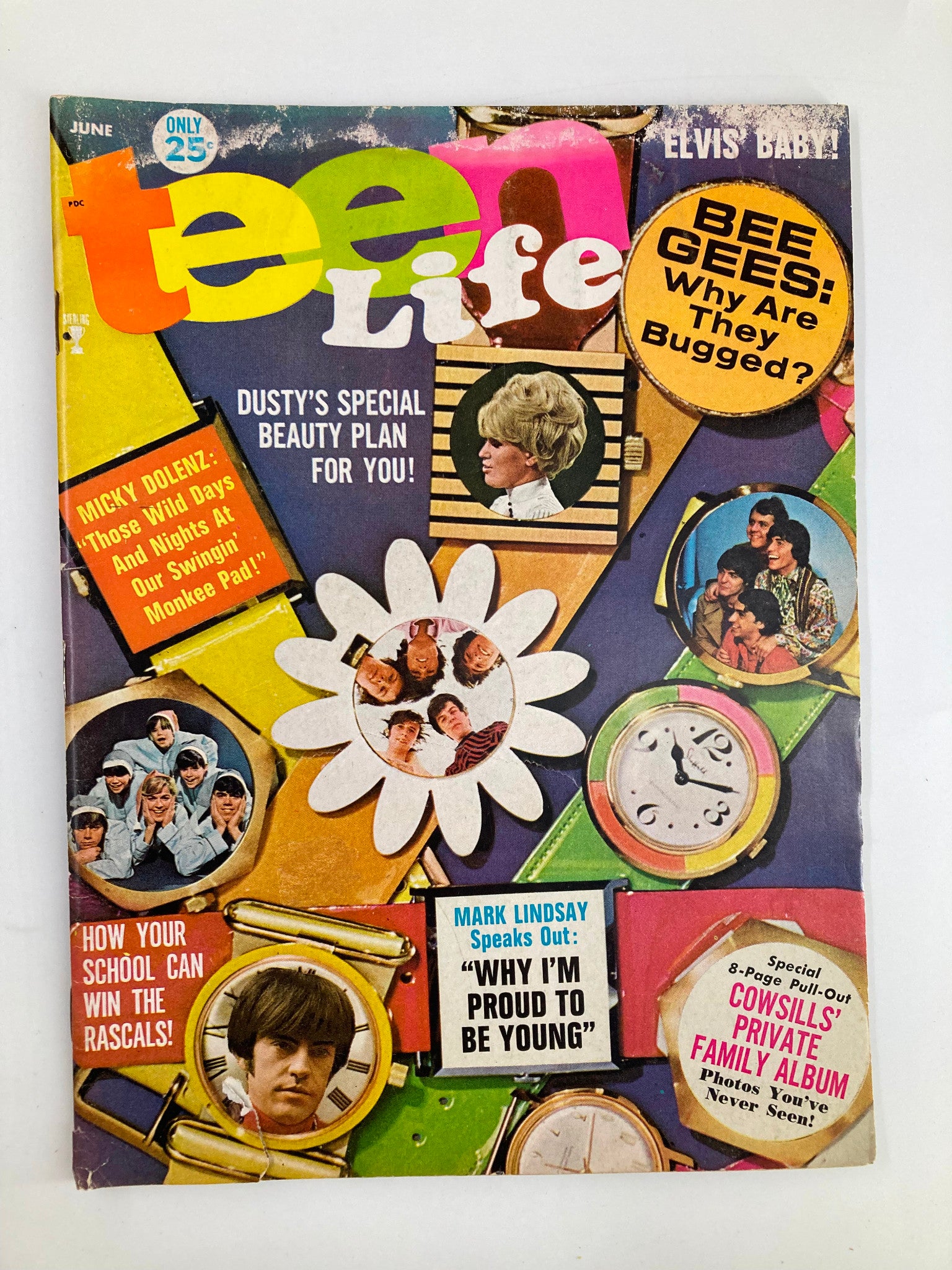 VTG Teen Life Magazine June 1968 Mickey Dolenz, Mark Lindsay & Dusty No Label