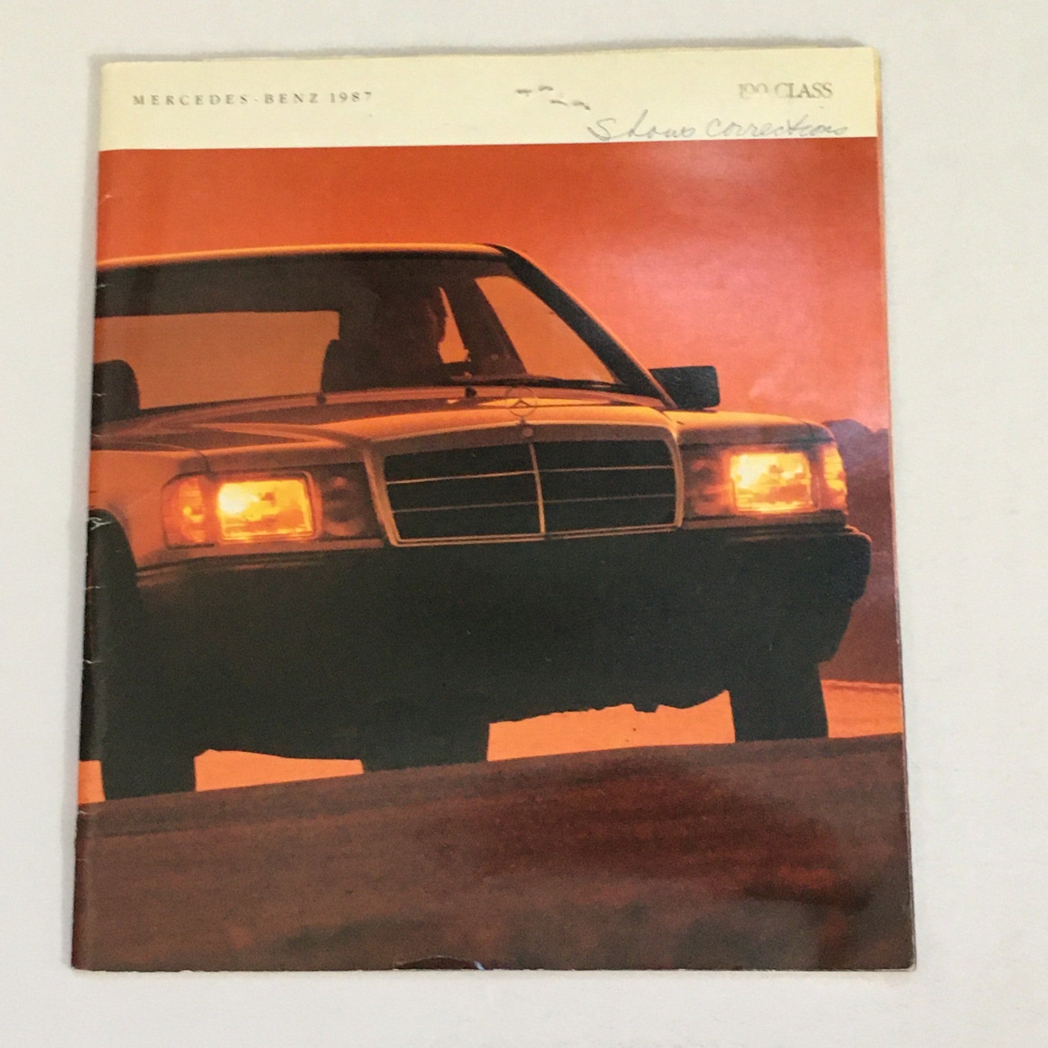 1987 Mercedes-Benz 190-Class Dealership Car Auto Brochure Catalog