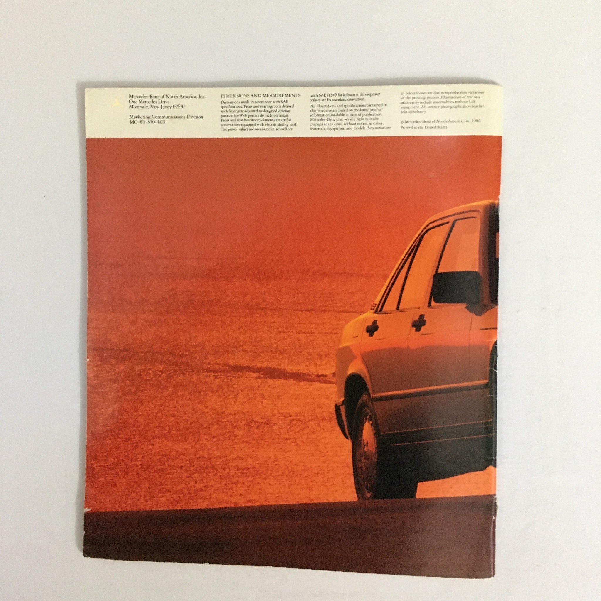 1987 Mercedes-Benz 190-Class Dealership Car Auto Brochure Catalog