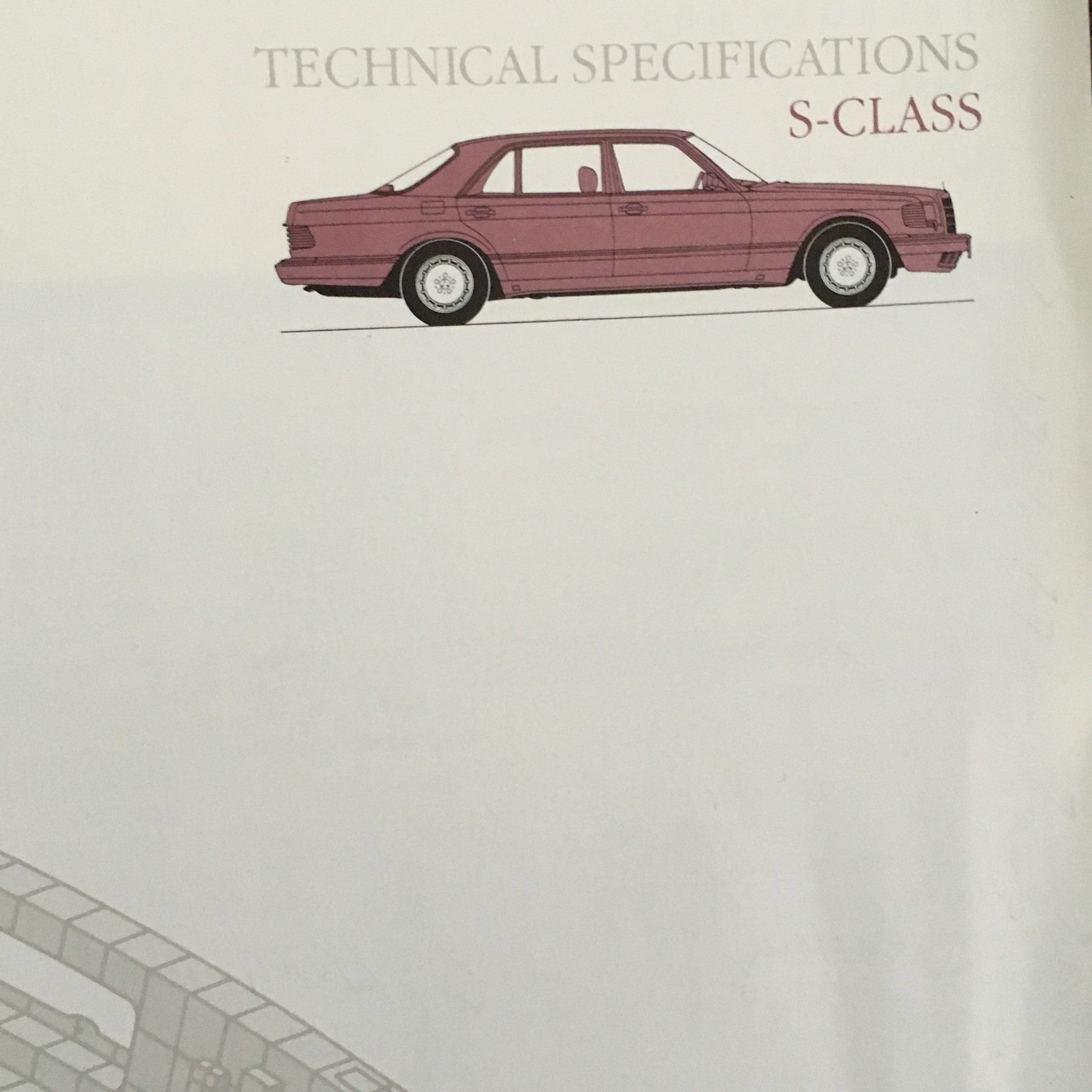 1987 Mercedes-Benz S-Class Specifications Dealership Car Auto Brochure Catalog