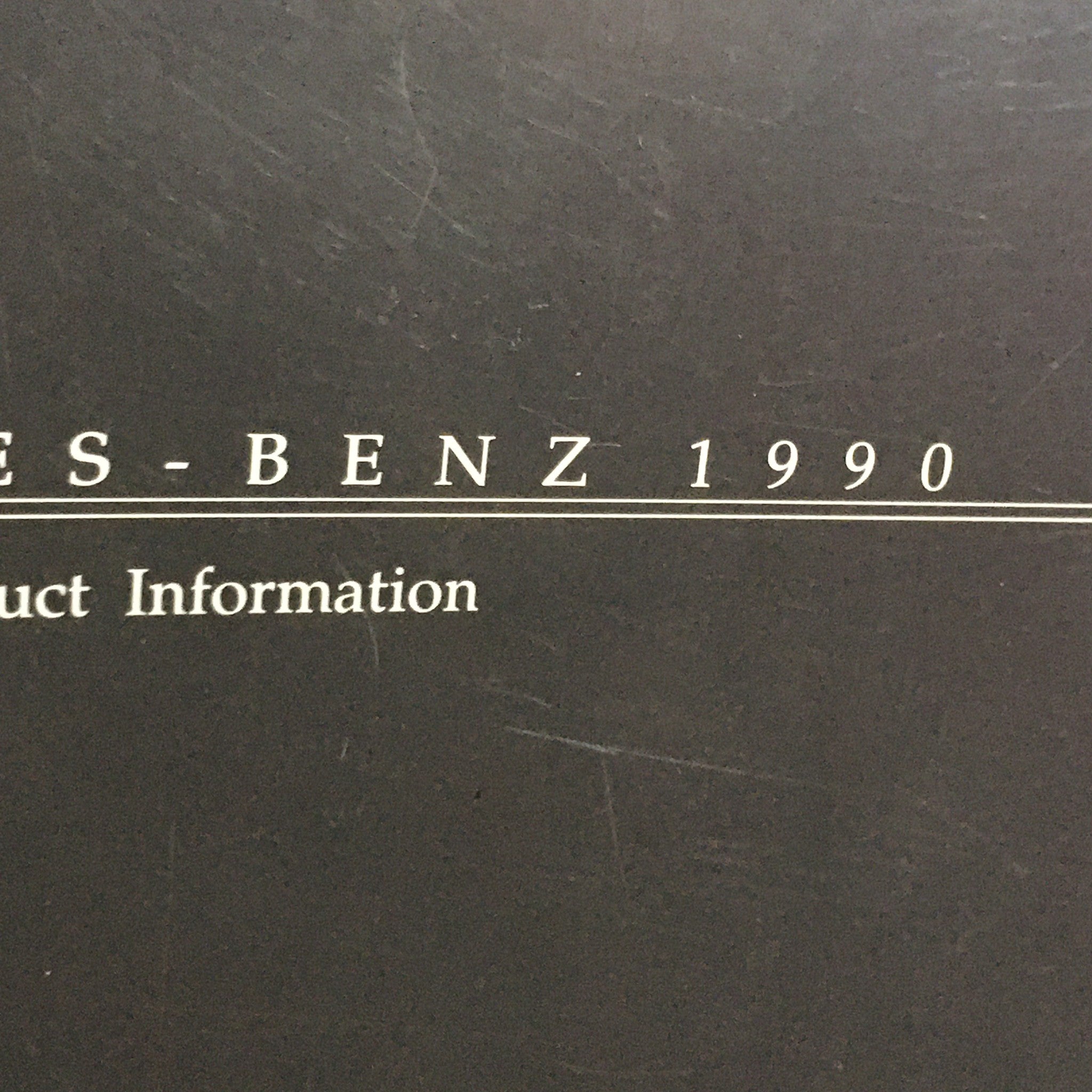 1990 Mercedes-Benz Product Information Dealership Car Auto Brochure Catalog