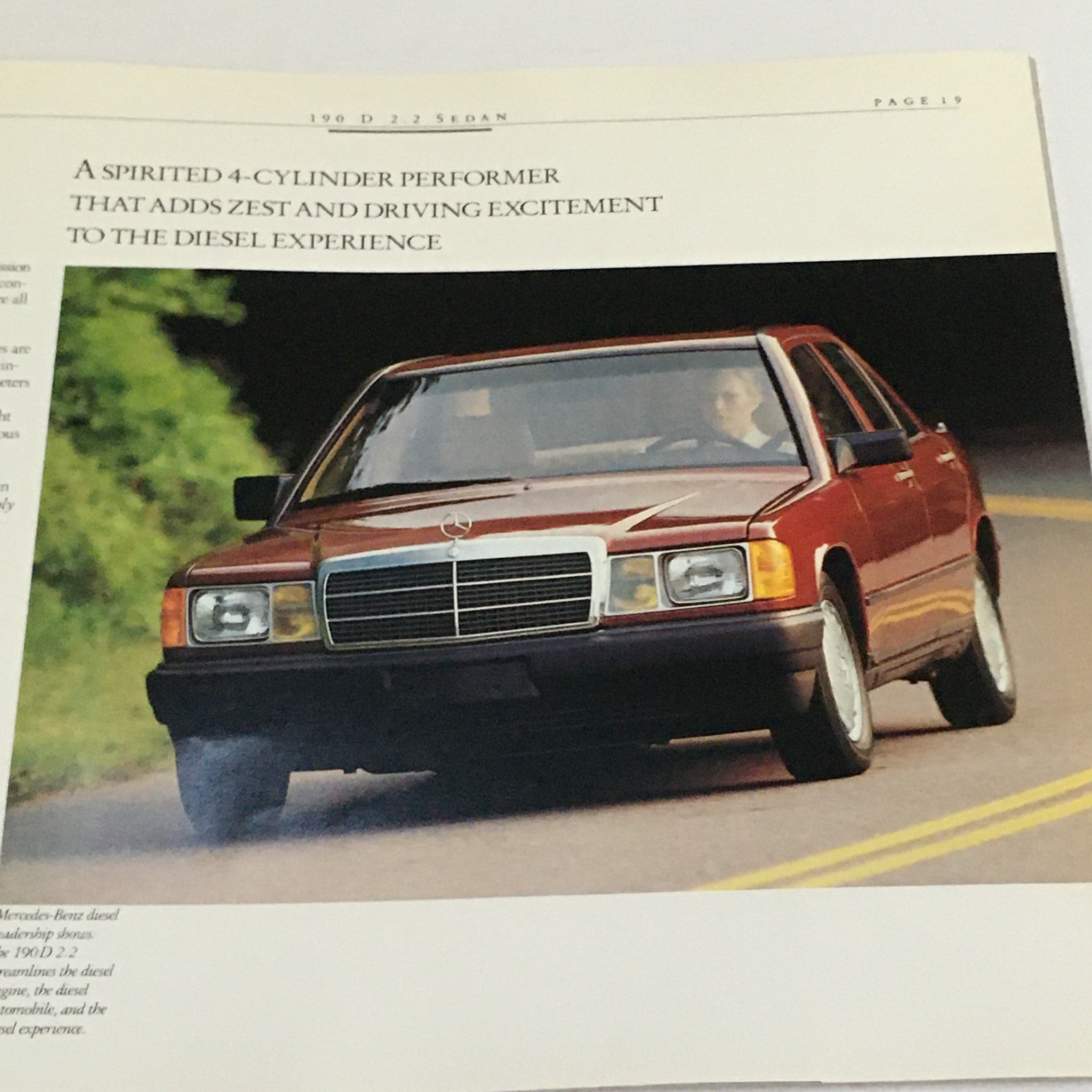 1985 Mecedes-Benz 190-Class Dealership Car Auto Brochure Catalog