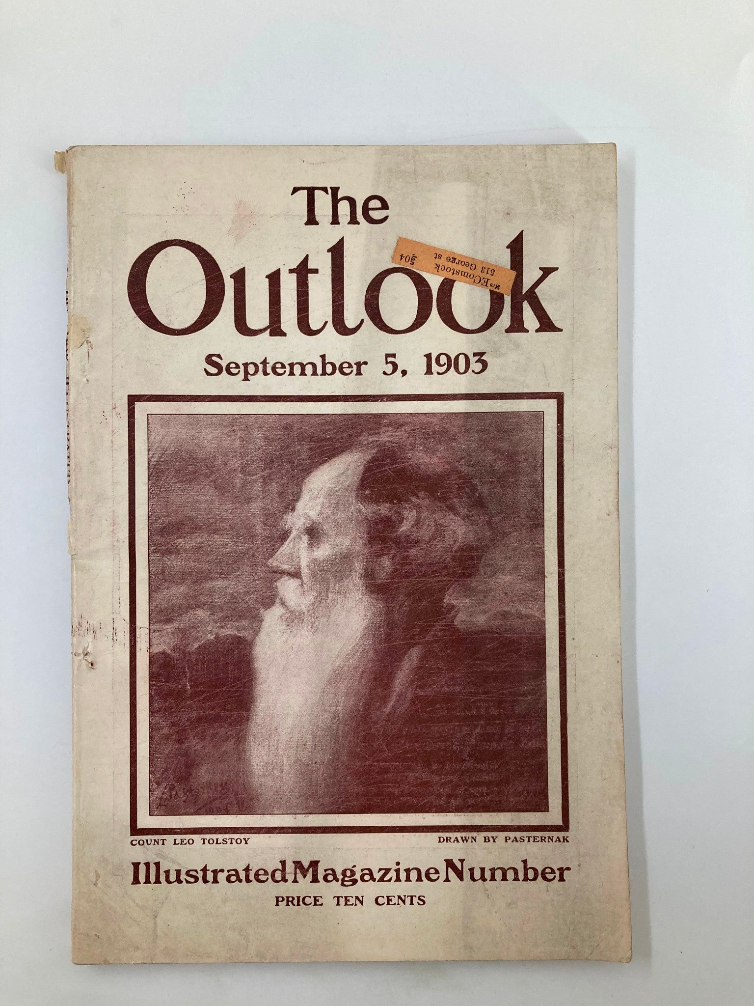 VTG The Outlook Magazine September 5 1903 Count Leo Tolstoy by Pasternak