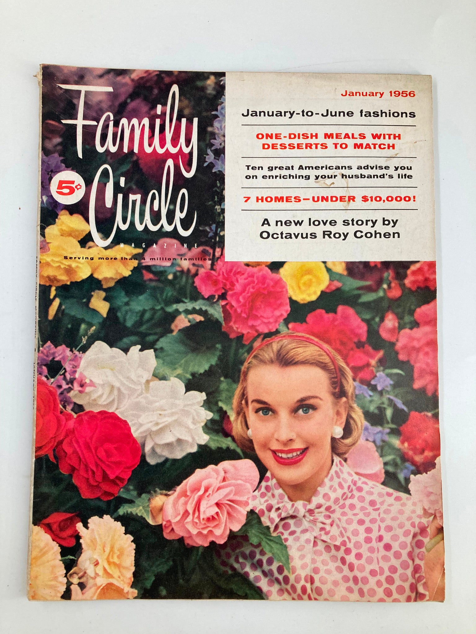 VTG Family Circle Magazine January 1956 Our Other First Lady No Label