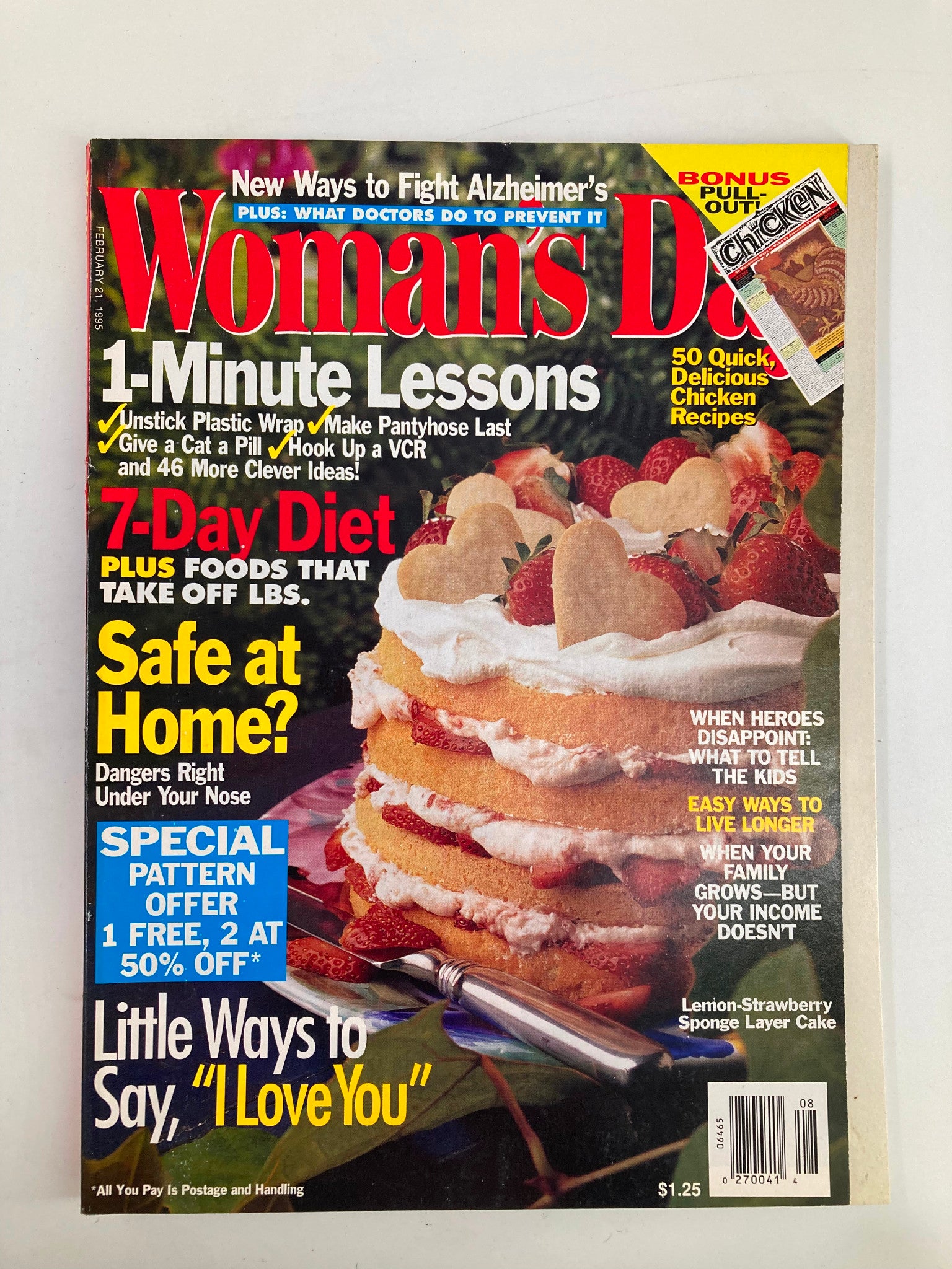 Woman's Day Magazine February 21 1995 New Ways To Fight Alzheimer's No Label