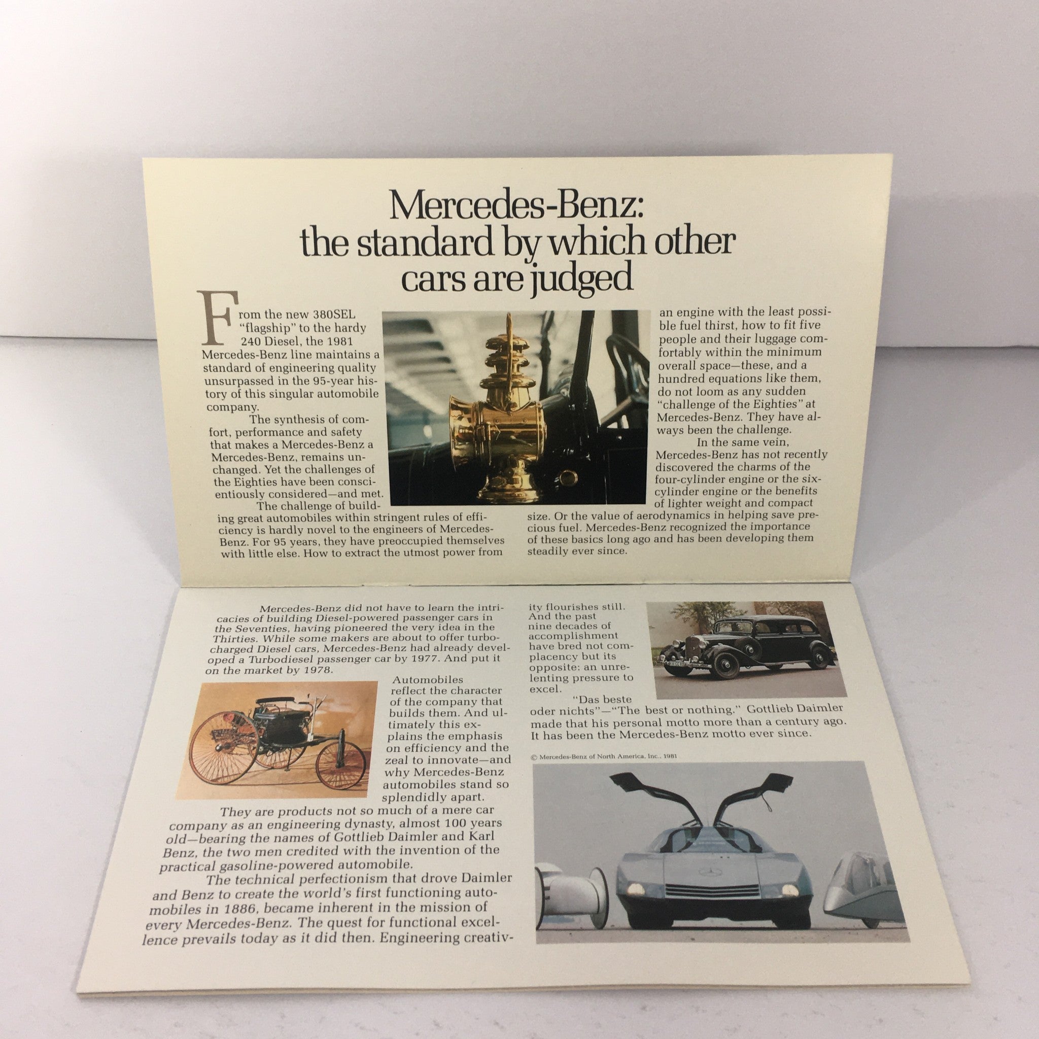 1981 Mercedes-Benz 380 SLC GT Dealership Car Auto Brochure Catalog