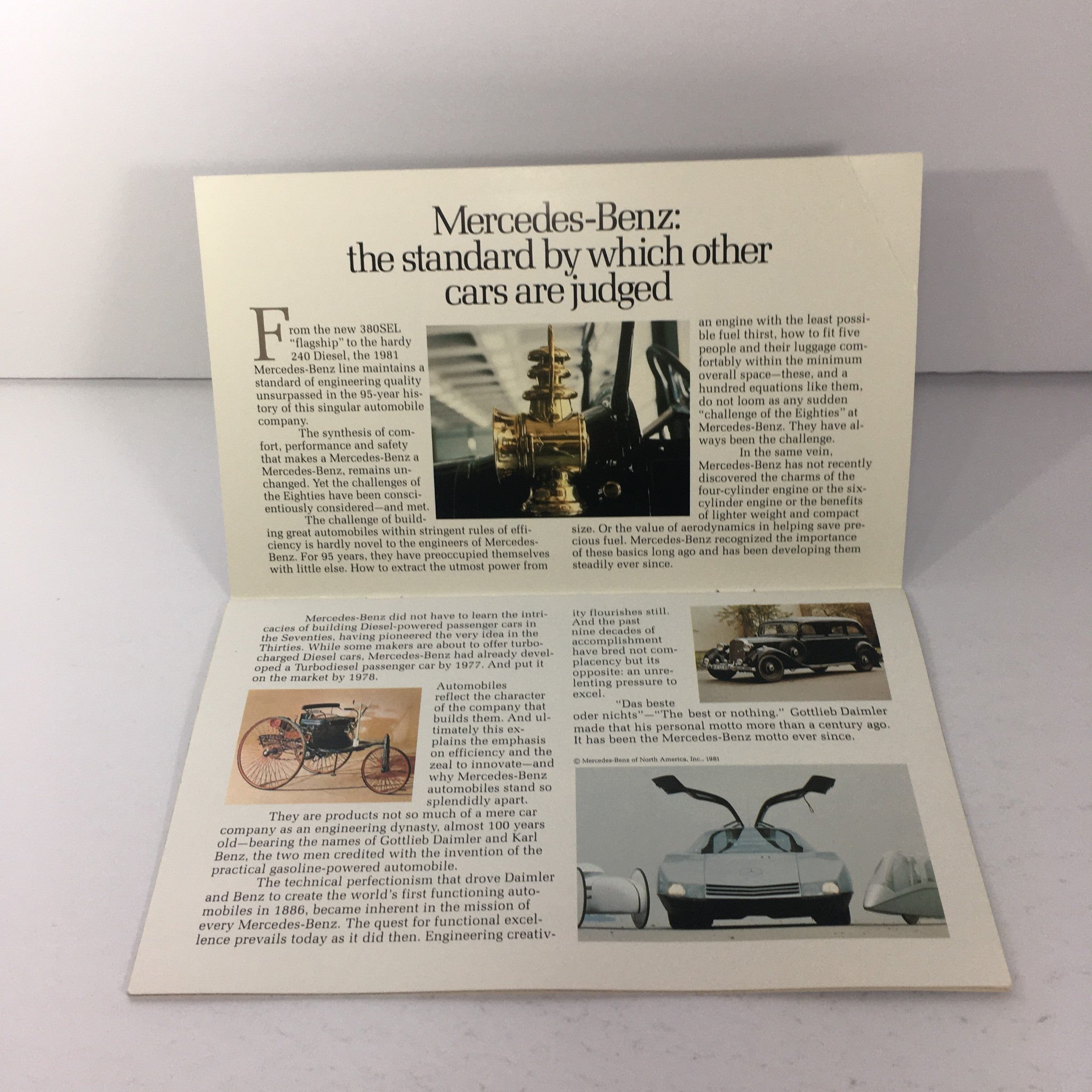 1981 Mercedes-Benz 380 SLC Dealership Car Auto Brochure Catalog