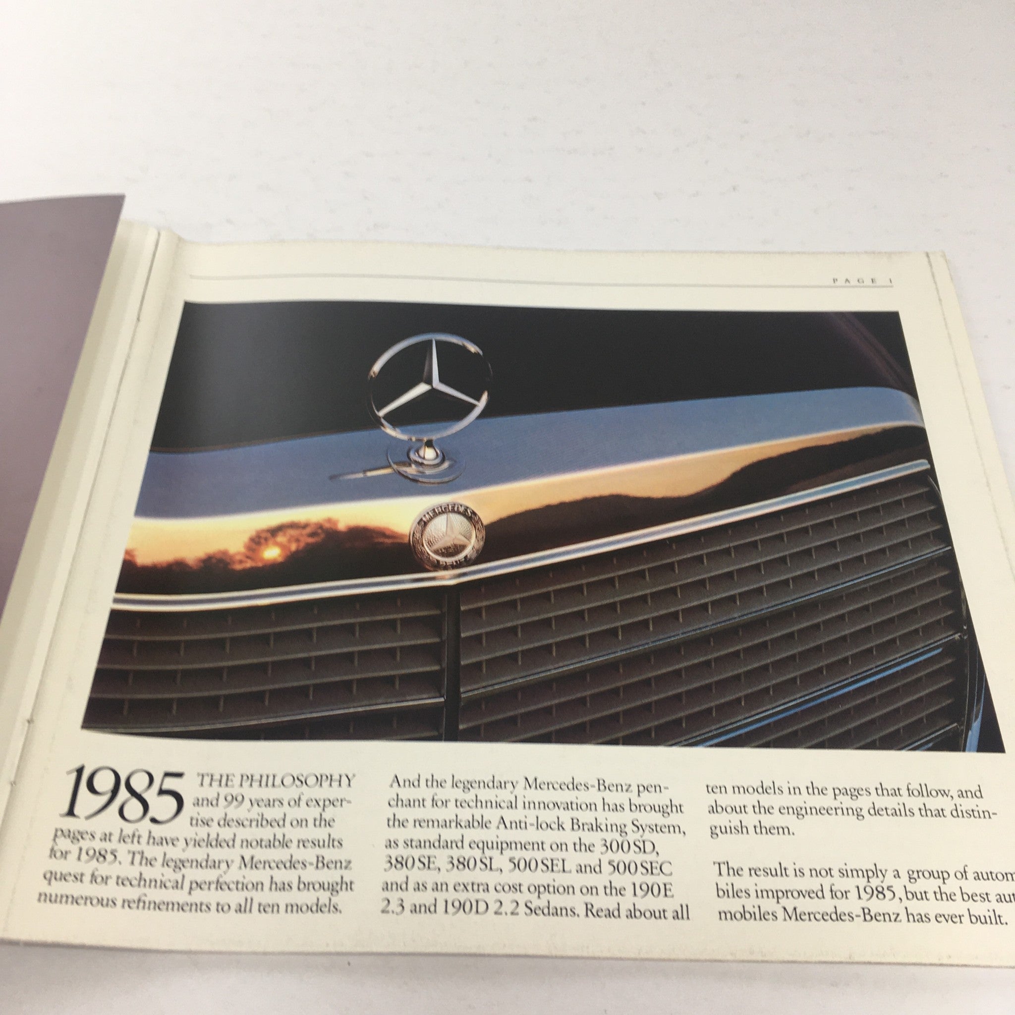 1985 Mercedes-Benz 300-SD 380-SE 380-SL Dealership Car Auto Brochure Catalog