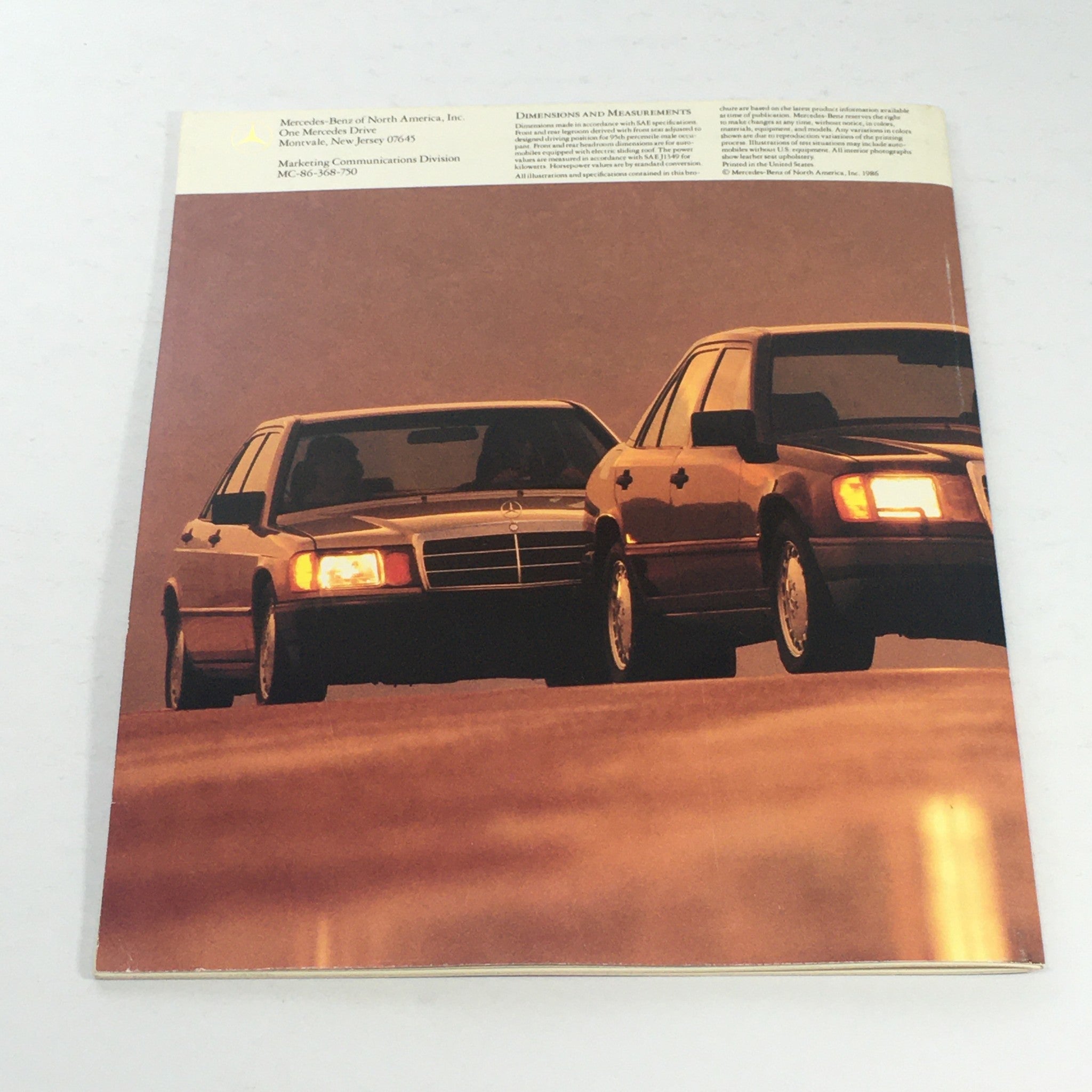 1987 Mercedes-Benz Full Model Line Dealership Car Auto Brochure Catalog